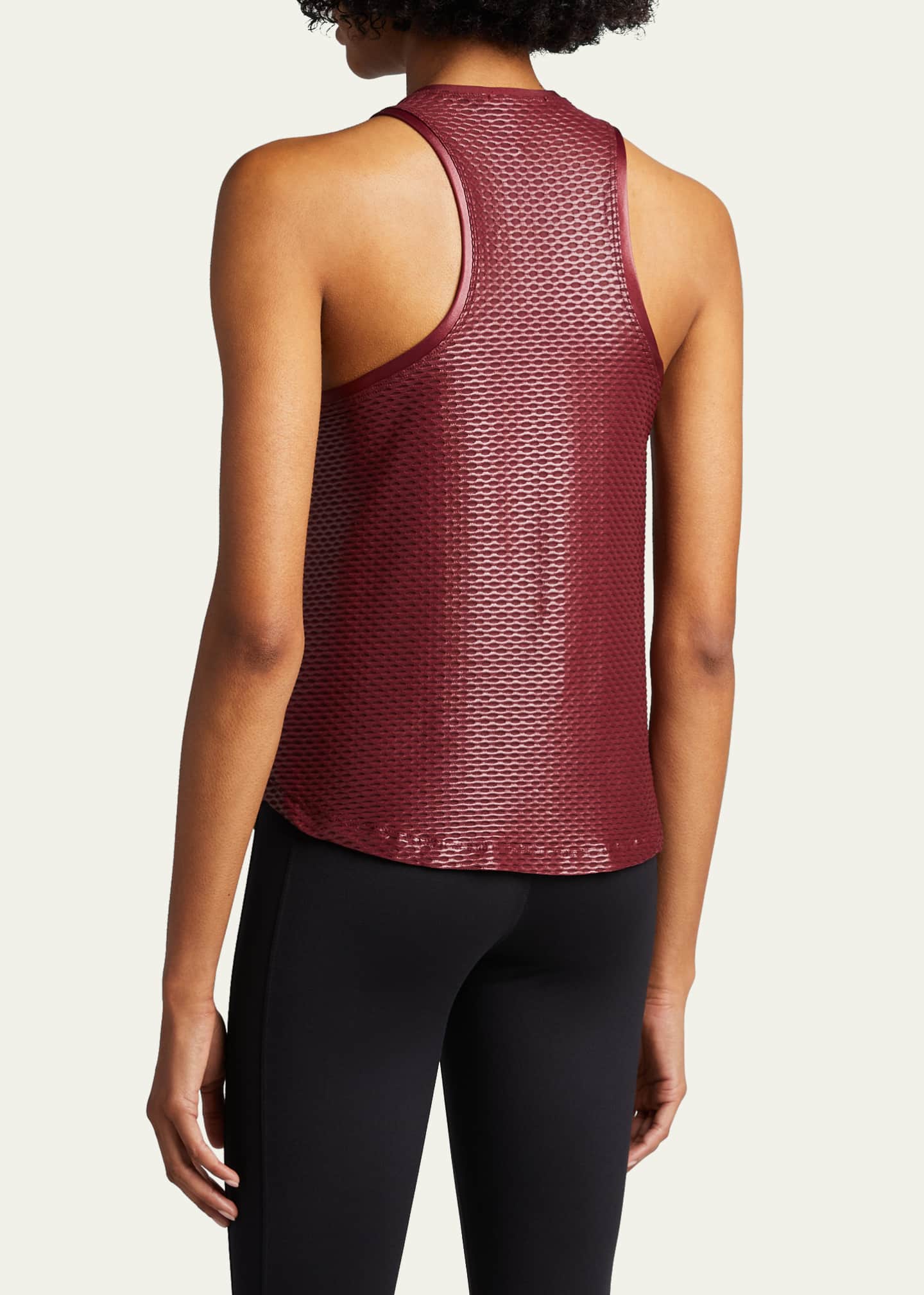 Koral Aerate Shiny Netz Tank Bergdorf Goodman