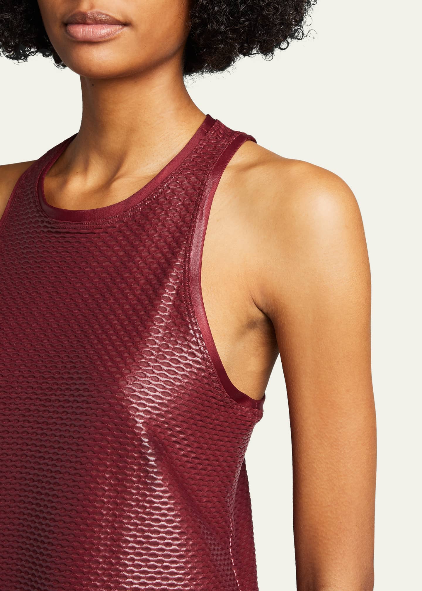 Koral Aerate Shiny Netz Tank Bergdorf Goodman