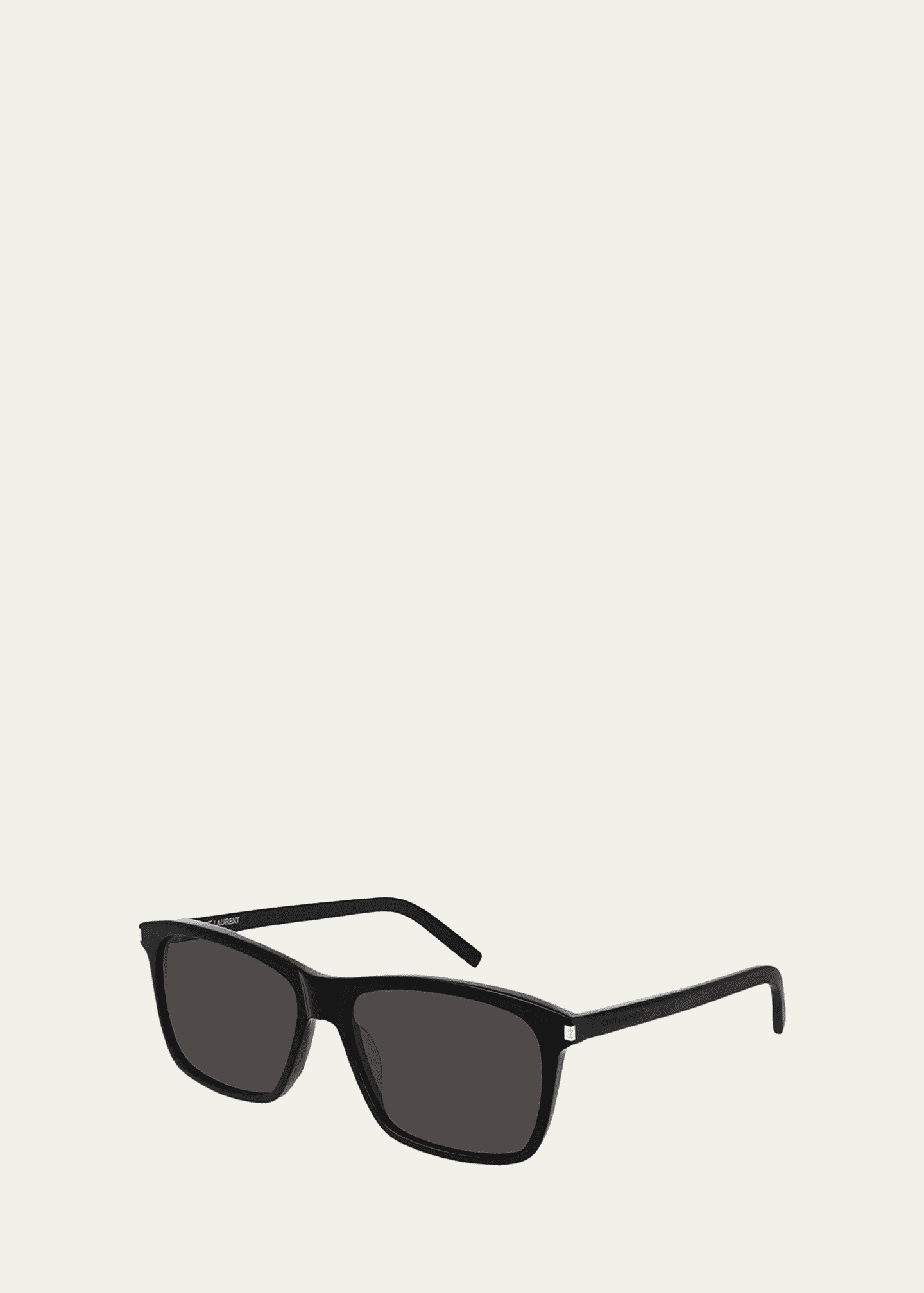 Saint Laurent Men's Rectangle Solid Acetate Sunglasses - Bergdorf Goodman