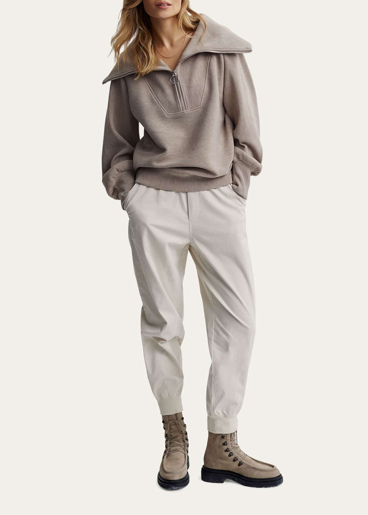 Vine Oversized 1/2-Zip Pullover Sweatshirt - Thumbnail 2