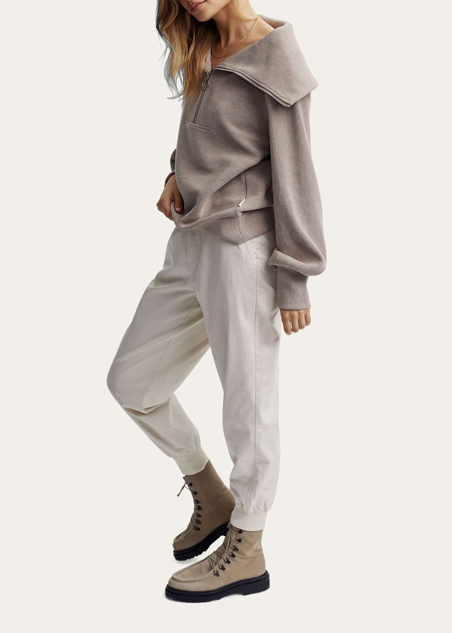Vine Oversized 1/2-Zip Pullover Sweatshirt - Thumbnail 4