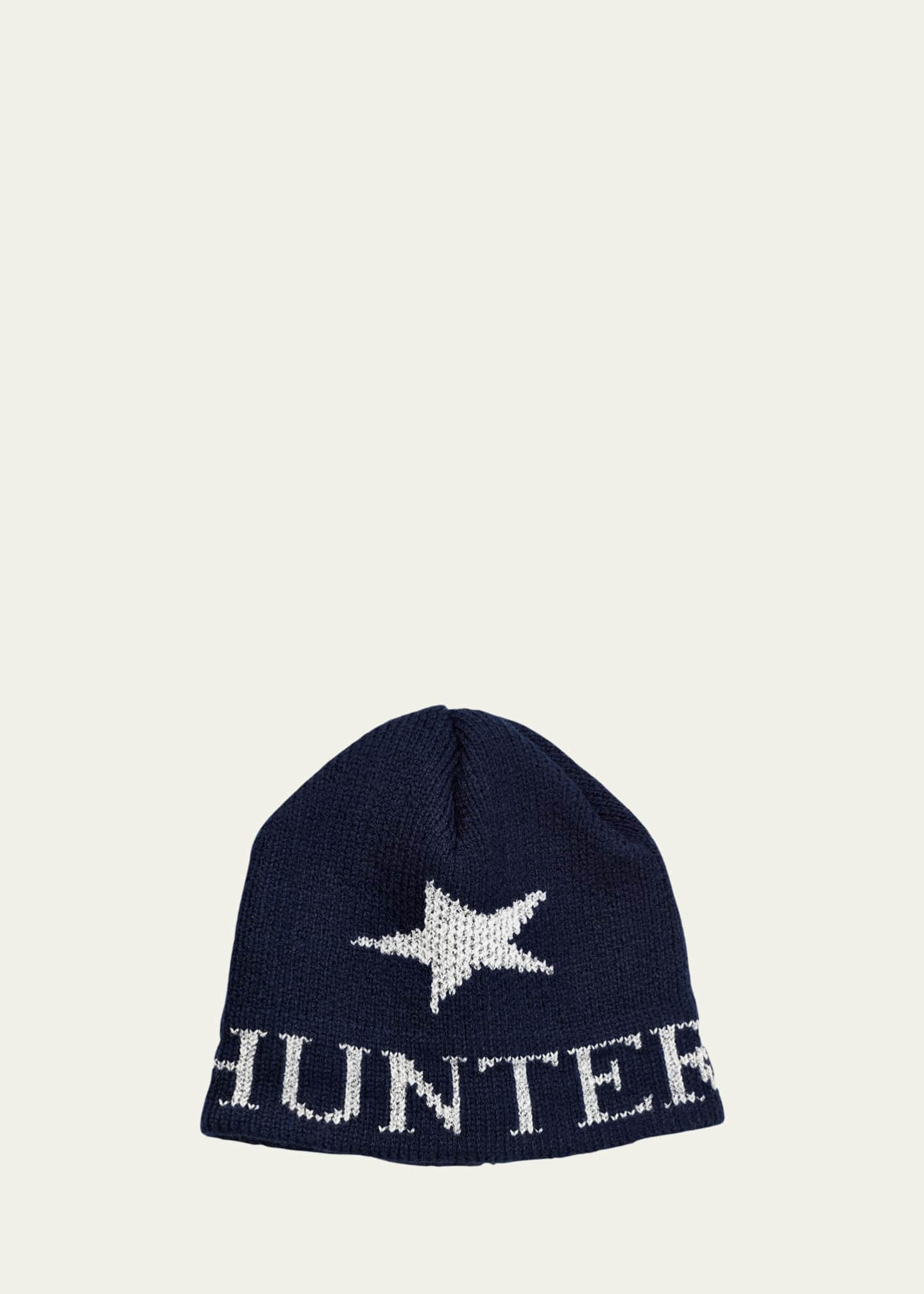 Butterscotch Blankees Kid's Single Star Metallic Beanie Hat, Personalized