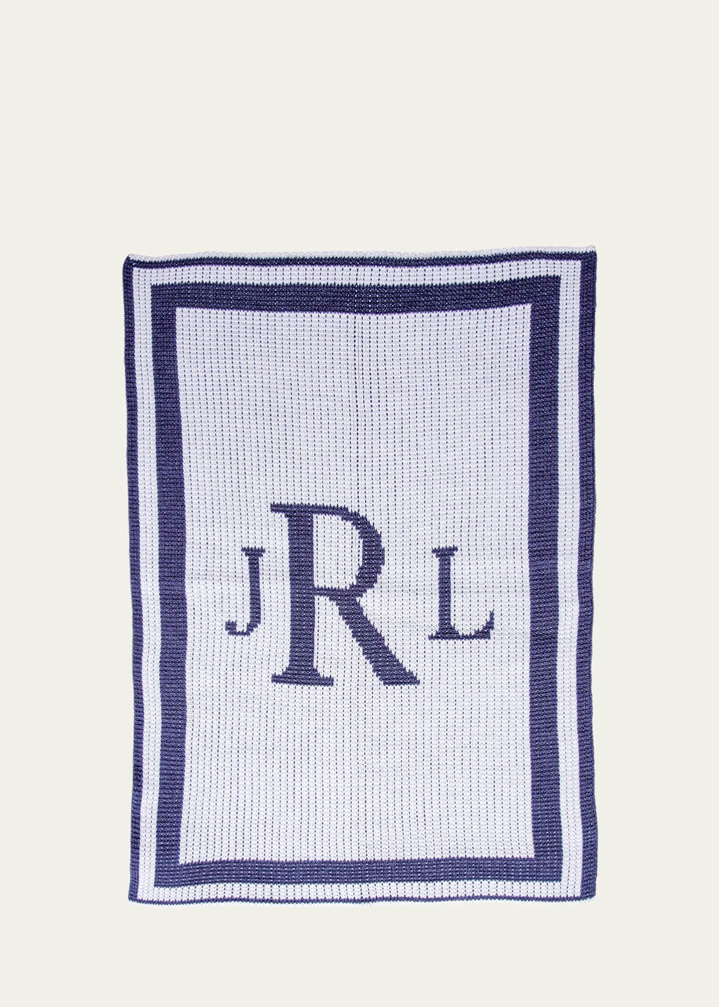 Butterscotch Blankees Classic Monogram Crib Blanket, Personalized
