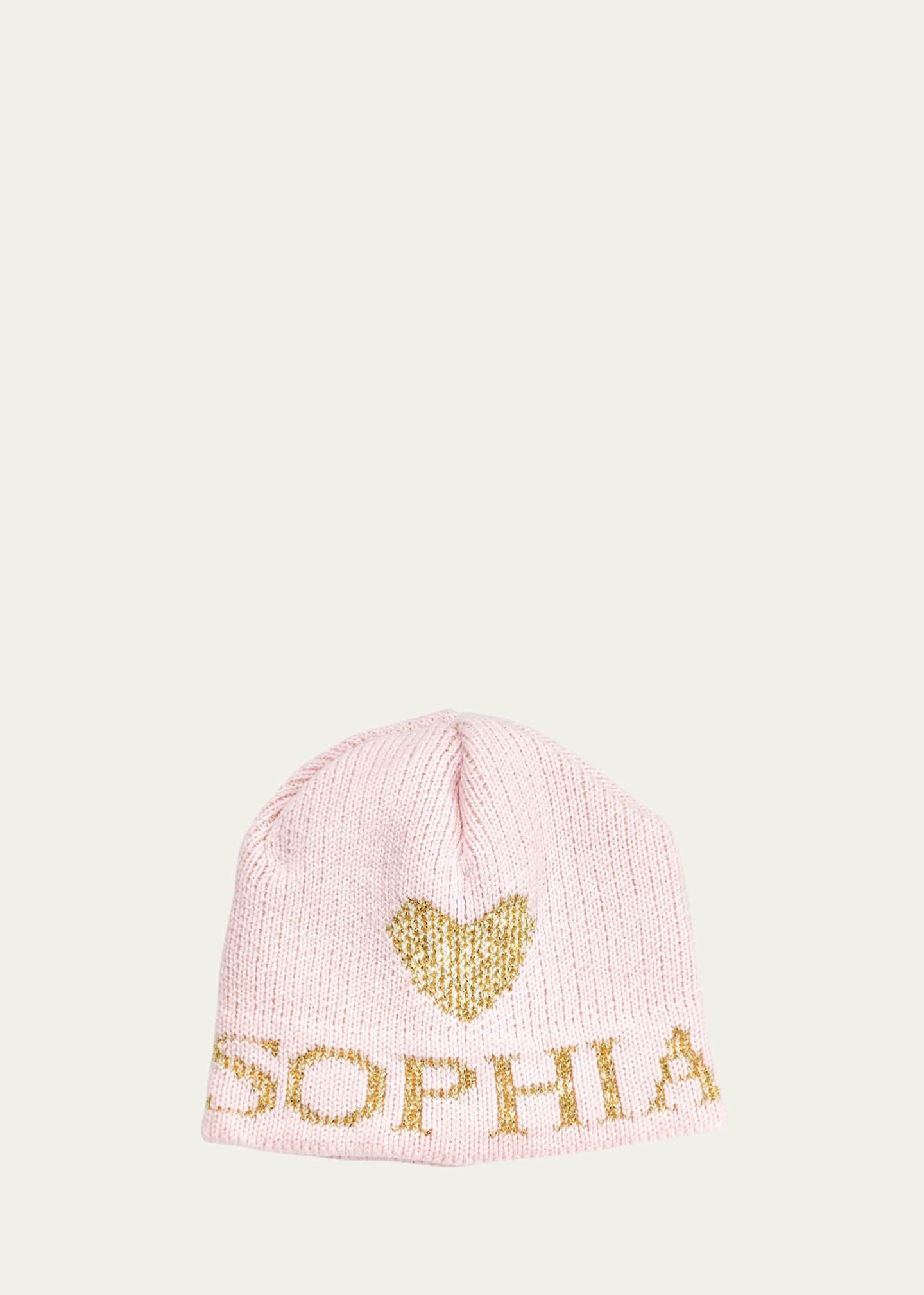 Butterscotch Blankees Kid's Single Heart Metallic Beanie Hat