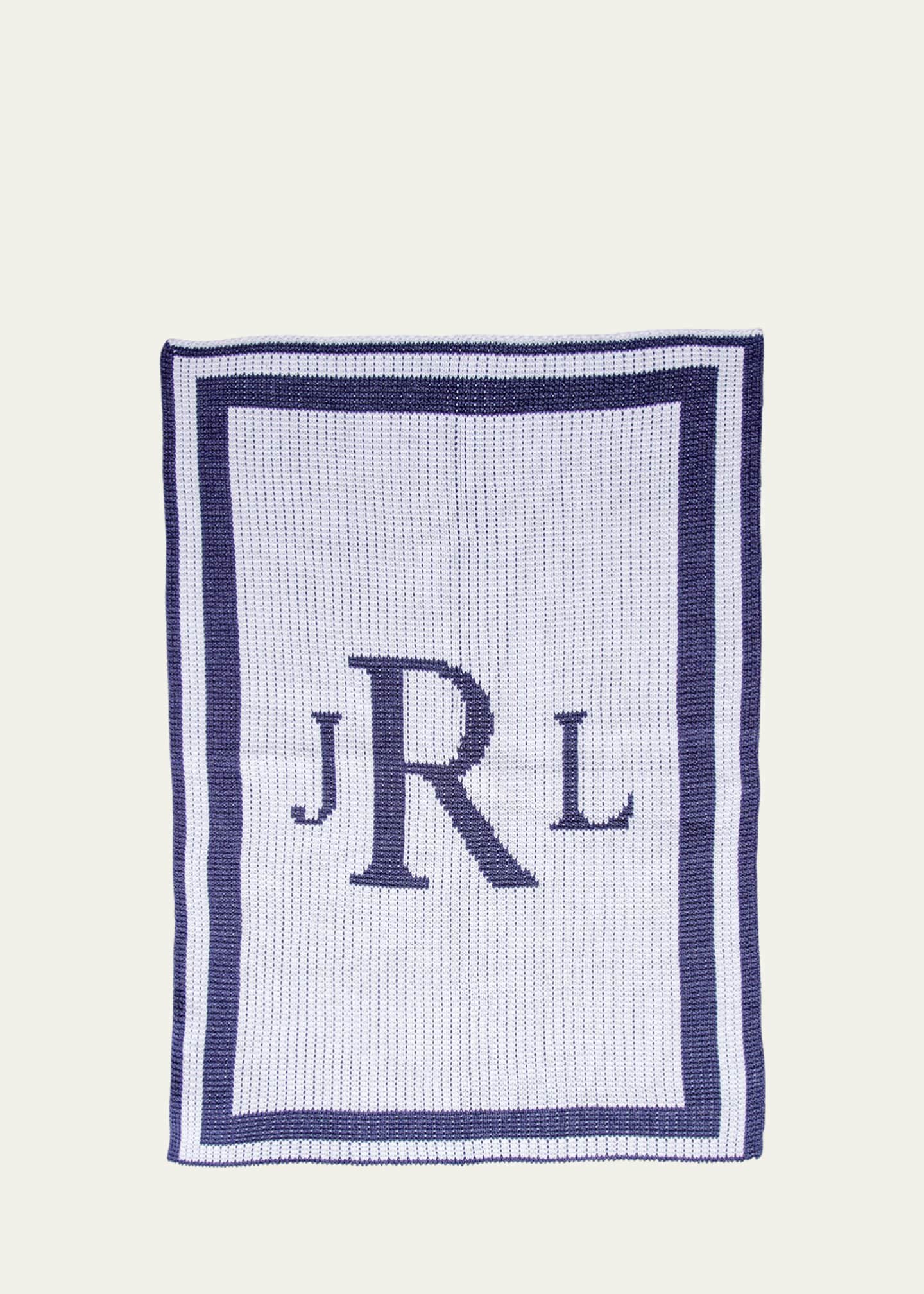 Butterscotch Blankees Classic Monogram Stroller Blanket, Personalized
