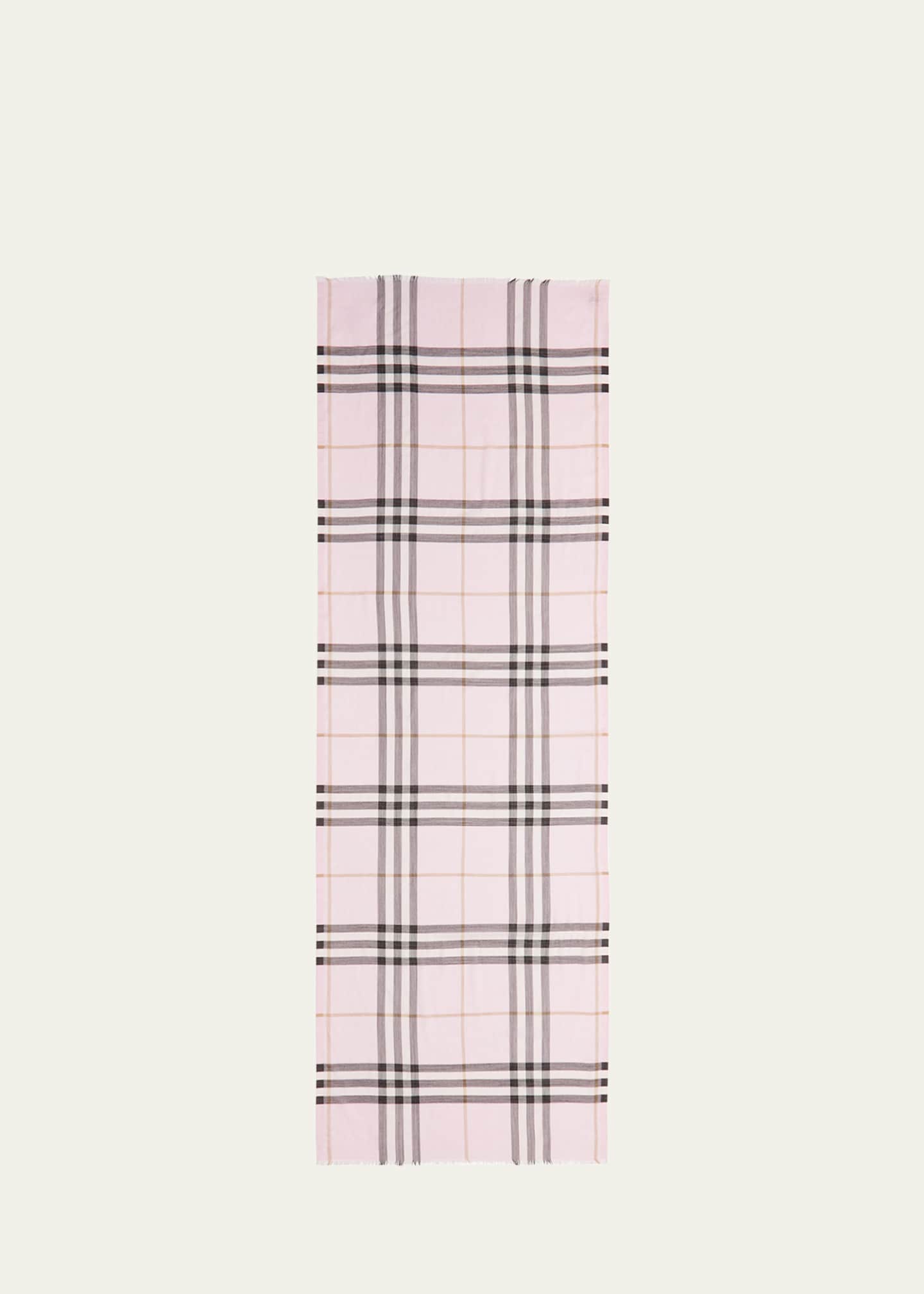 Burberry Giant Check Gauze Scarf Image 1 of 5