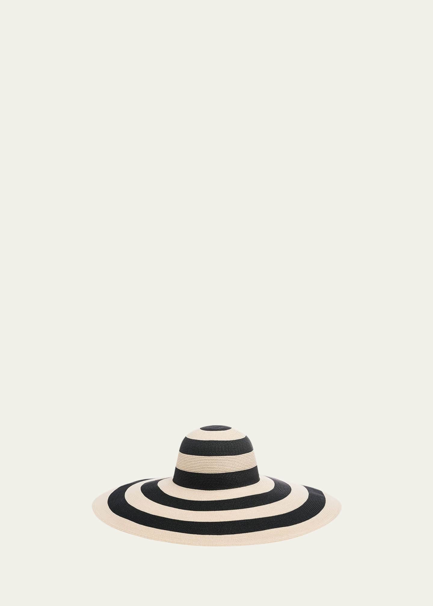 Eugenia Kim Sunny Striped Wide-Brim Hat