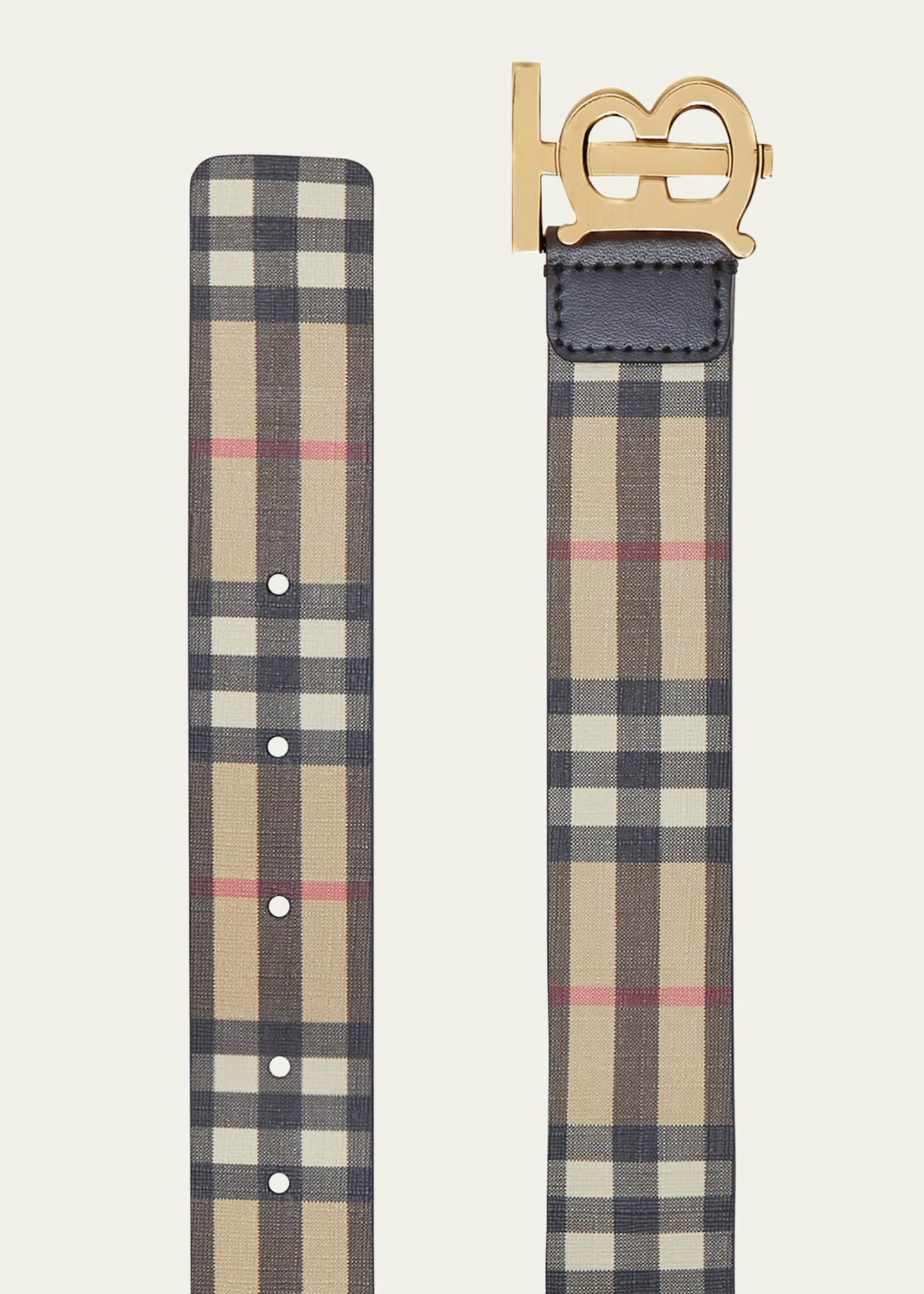 TB Vintage Check Belt in Beige - Burberry