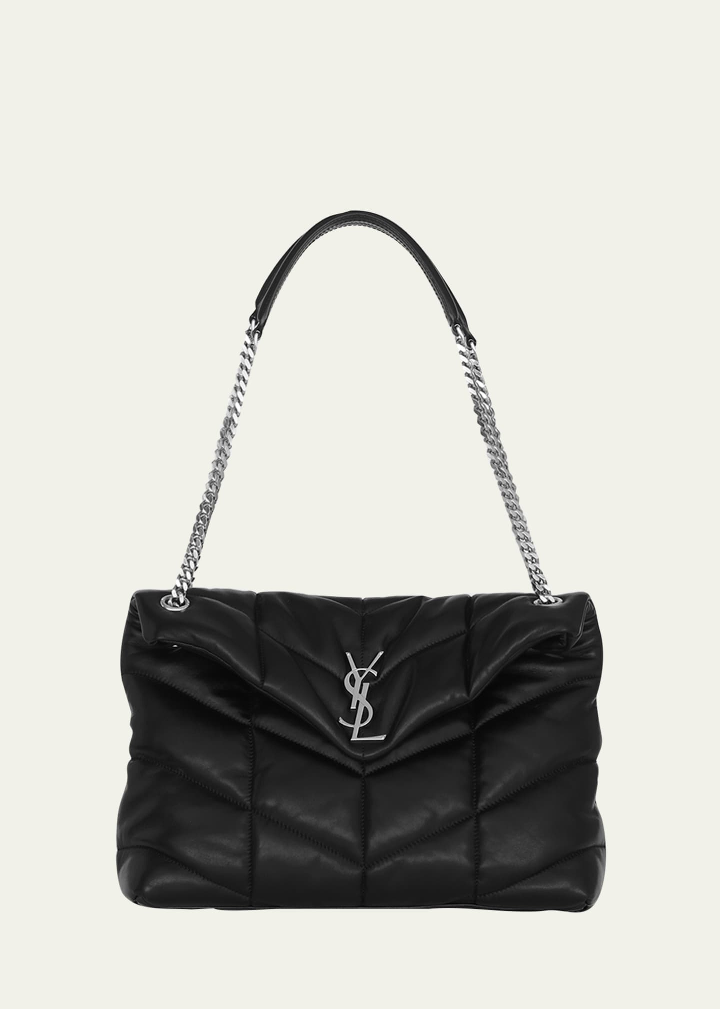 Saint Laurent Loulou Medium YSL Puffer Chain Shoulder Bag - Bergdorf ...