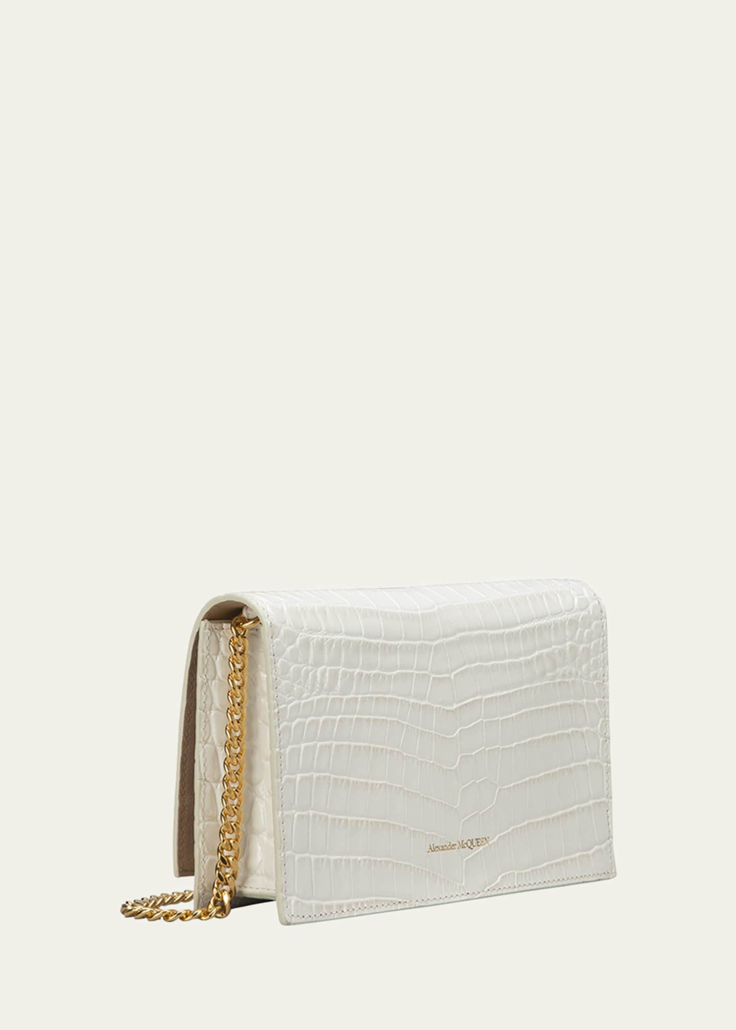 McQueen Mini Mock-Croc Crossbody Bag with Small Skull Image 3 of 5