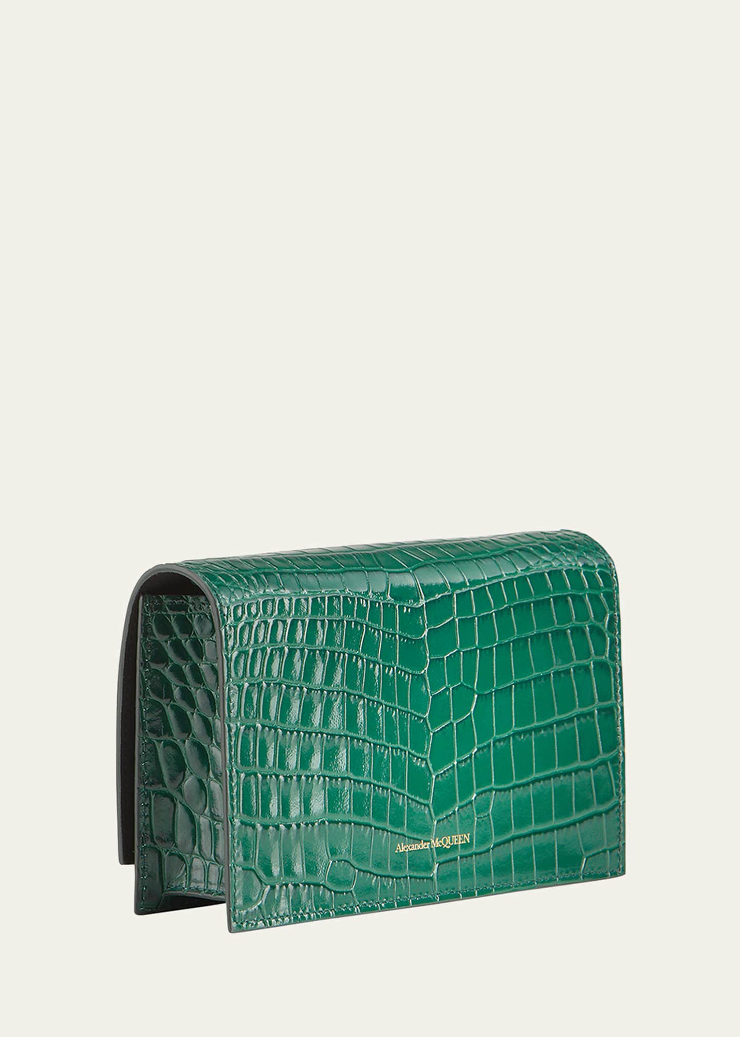 McQueen Mini Mock-Croc Crossbody Bag with Small Skull Image 3 of 5