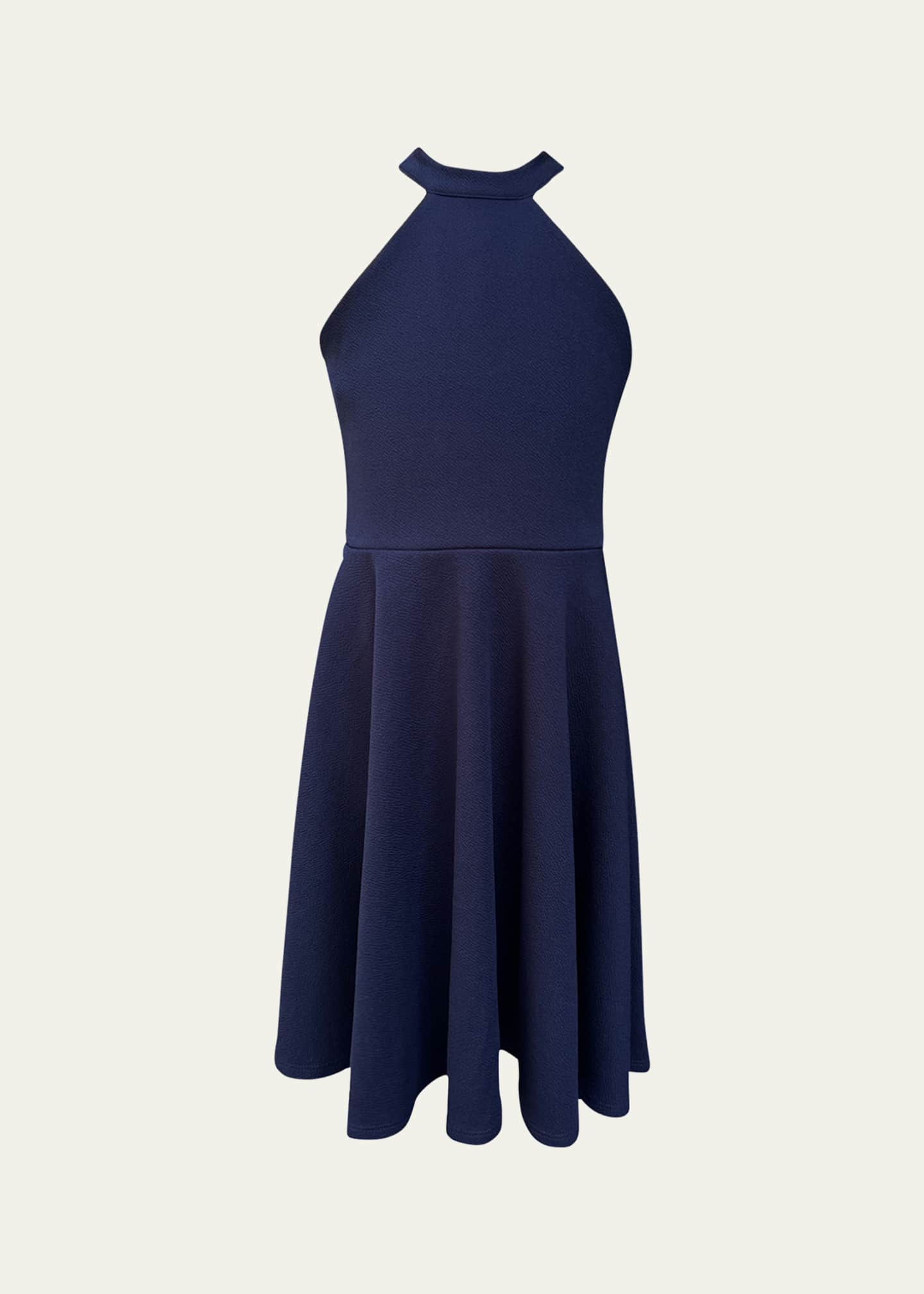 Un Deux Trois Girl s Halter Keyhole Back Dress Size 7 16