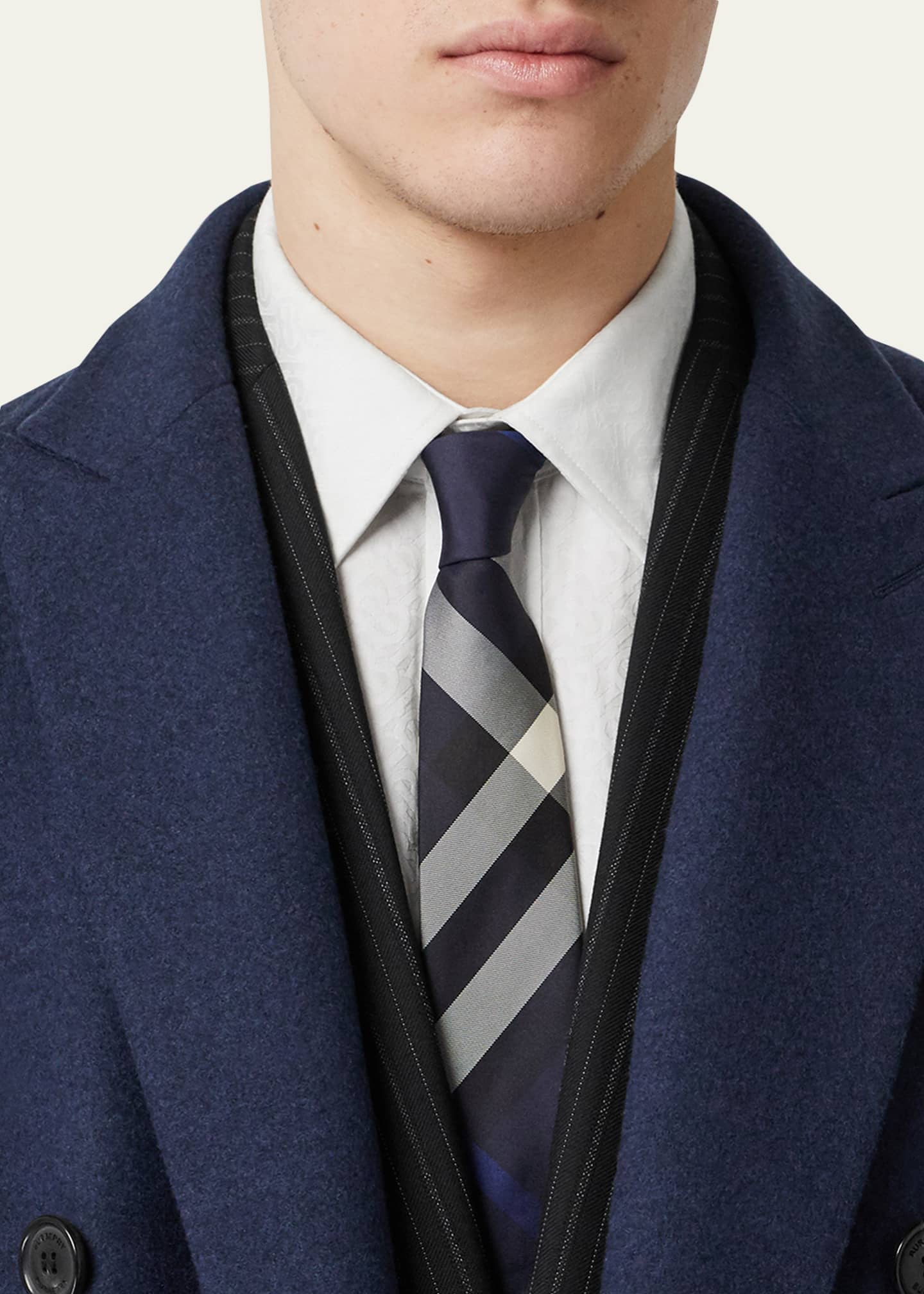 Burberry Men's Exploded Check Silk Tie Image 3 of 4