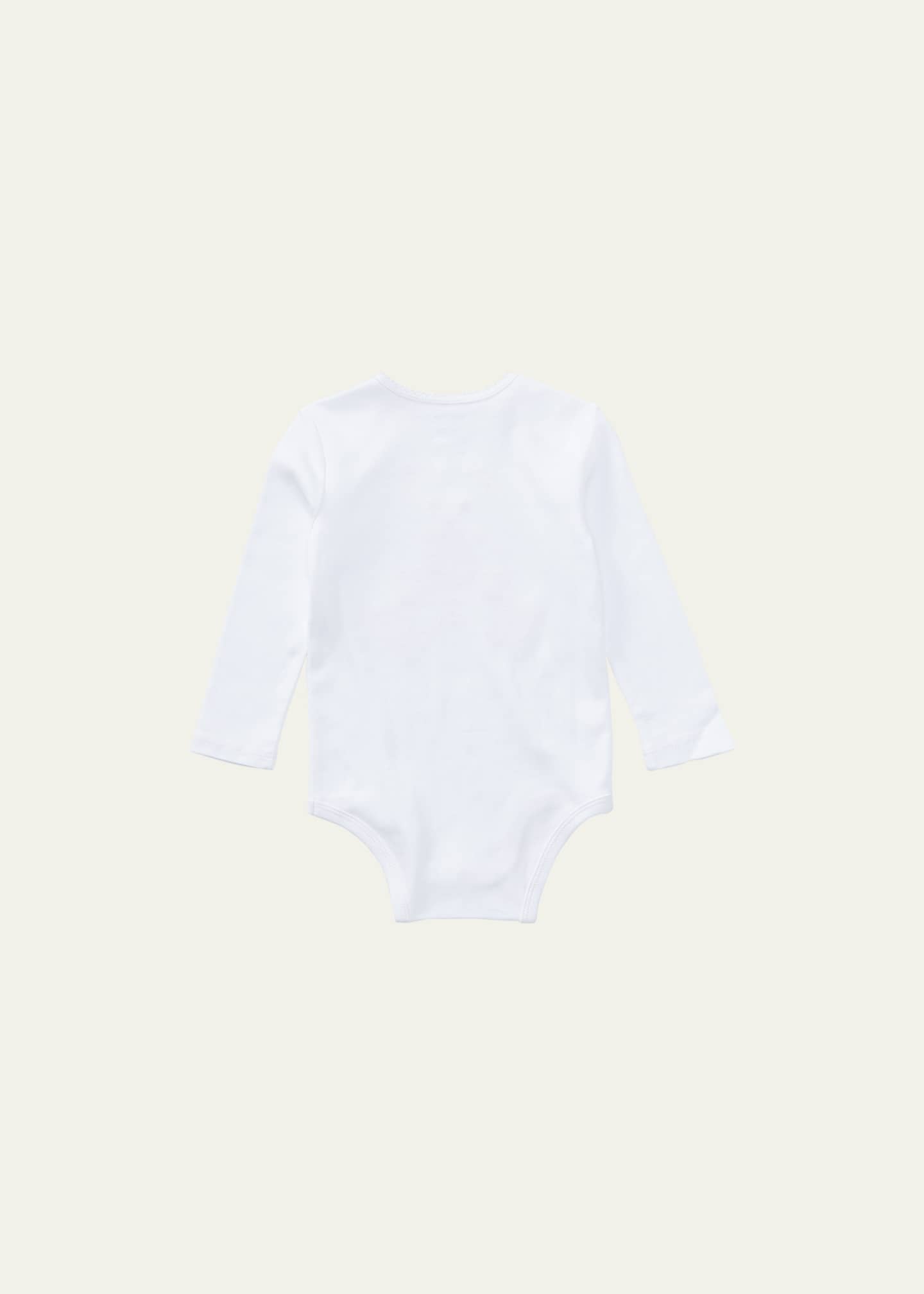 Ralph Lauren Childrenswear Polo Bear Embroidered Long-Sleeve Bodysuit, Size 3M-12M Image 2 of 2
