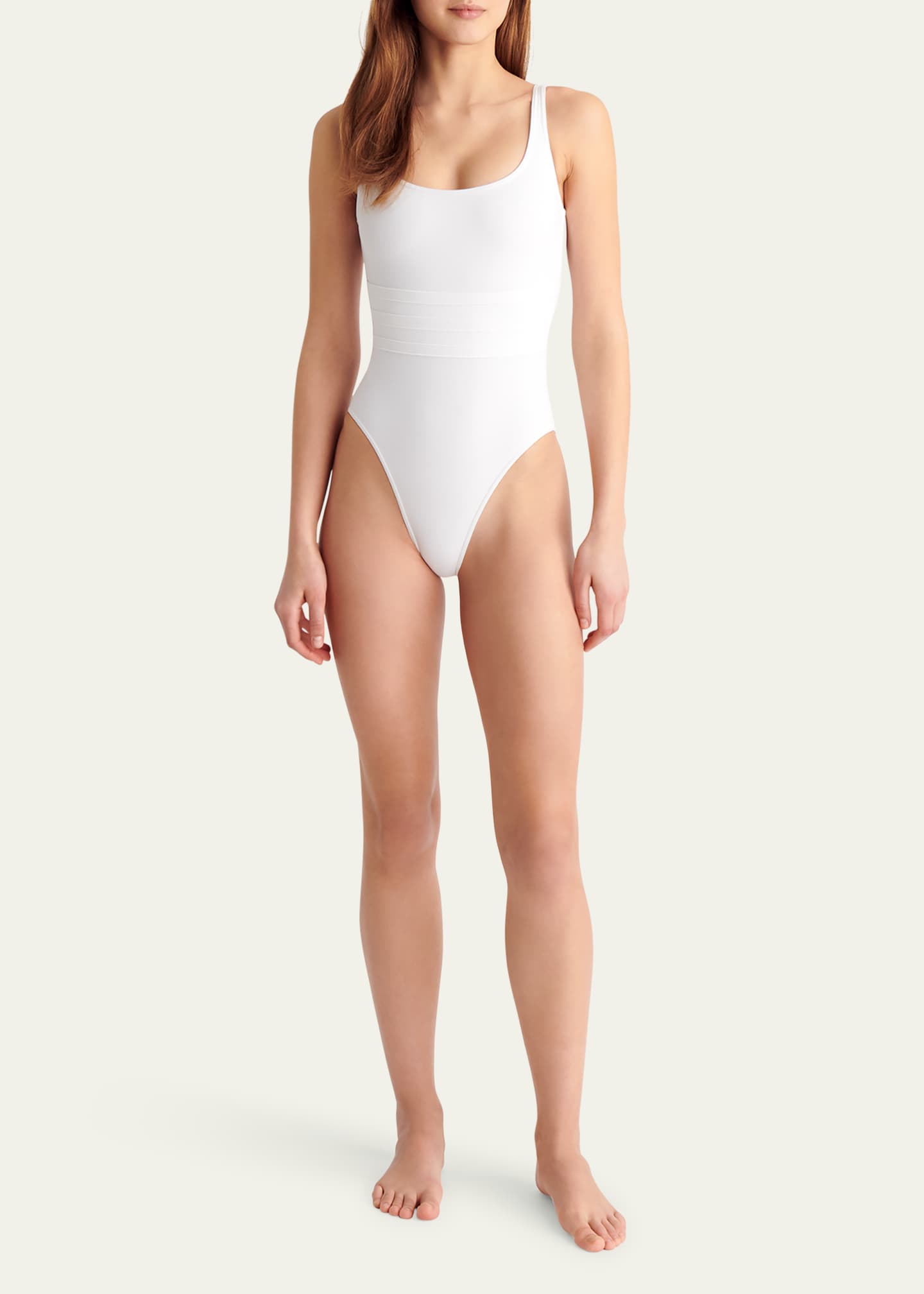 Eres Asia Scoop-Neck One-Piece Swimsuit with Waistband Detail Image 2 of 5