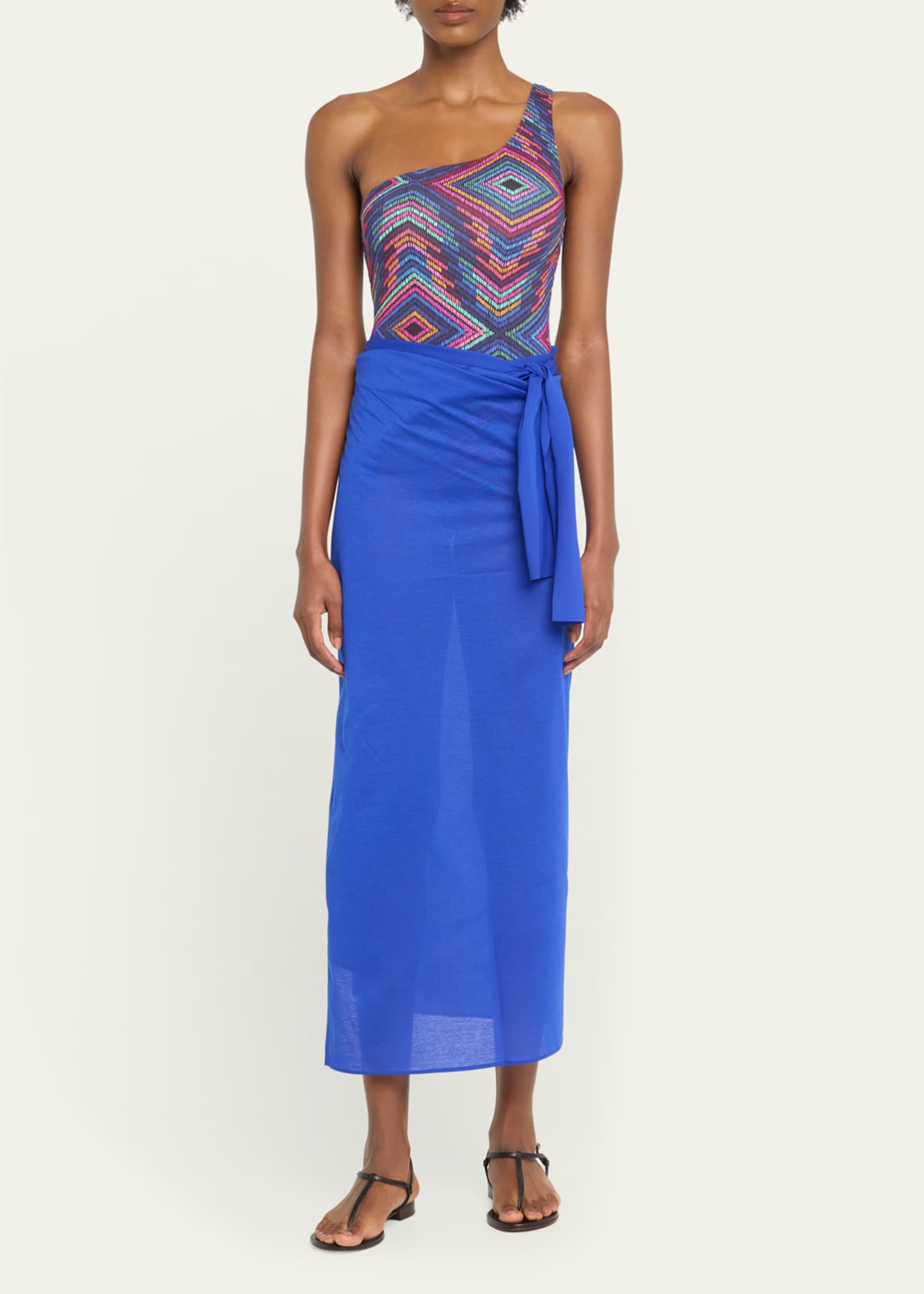 Eres Peplum Long Sarong with Belt Image 2 of 5