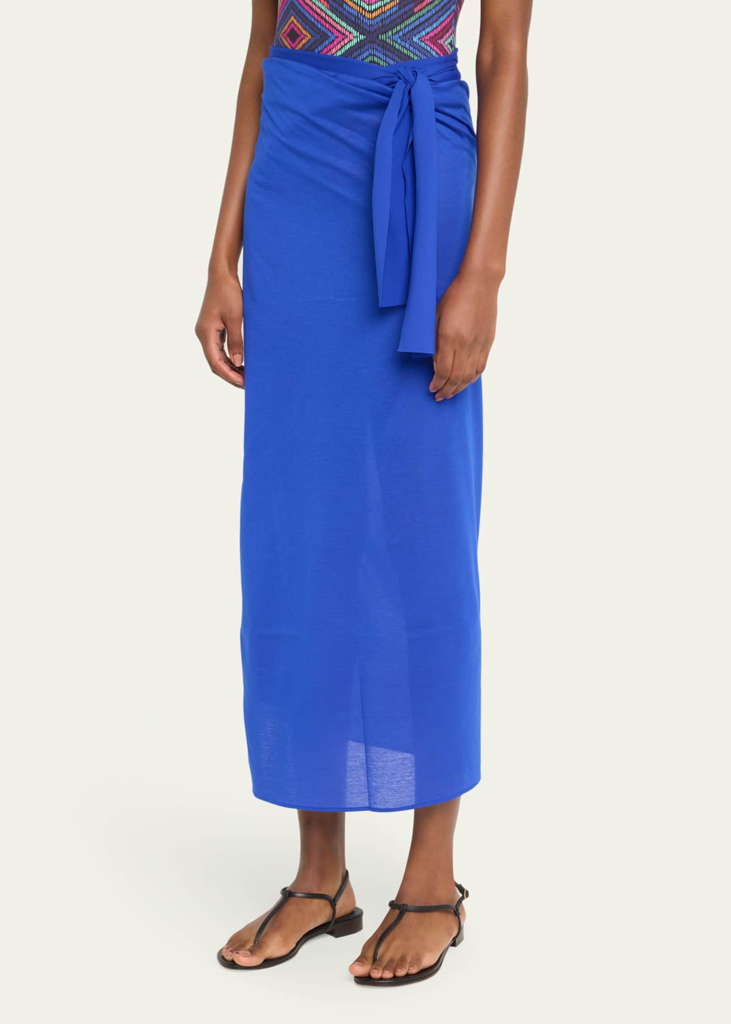 Eres Peplum Long Sarong with Belt Image 4 of 5
