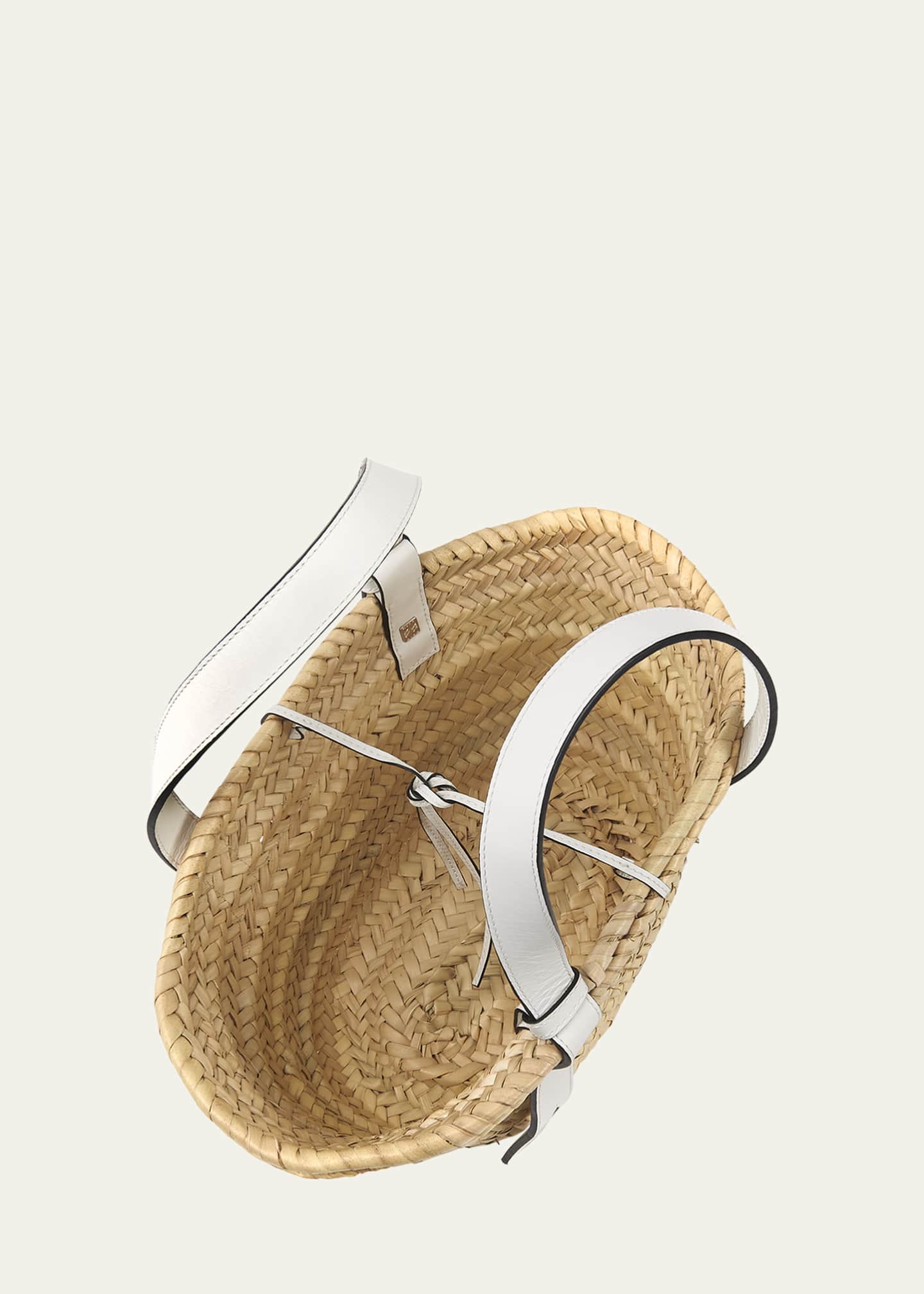 Loewe x Paula’s Ibiza Basket Small Bag in Palm Leaf with Leather Handles Image 3 of 3