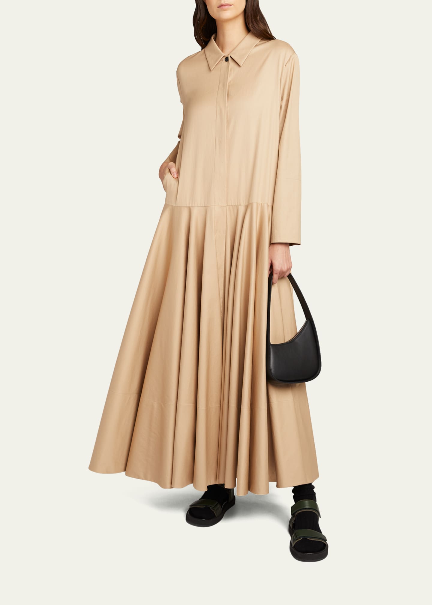 THE ROW Half Moon Hobo Bag in Calfskin Leather