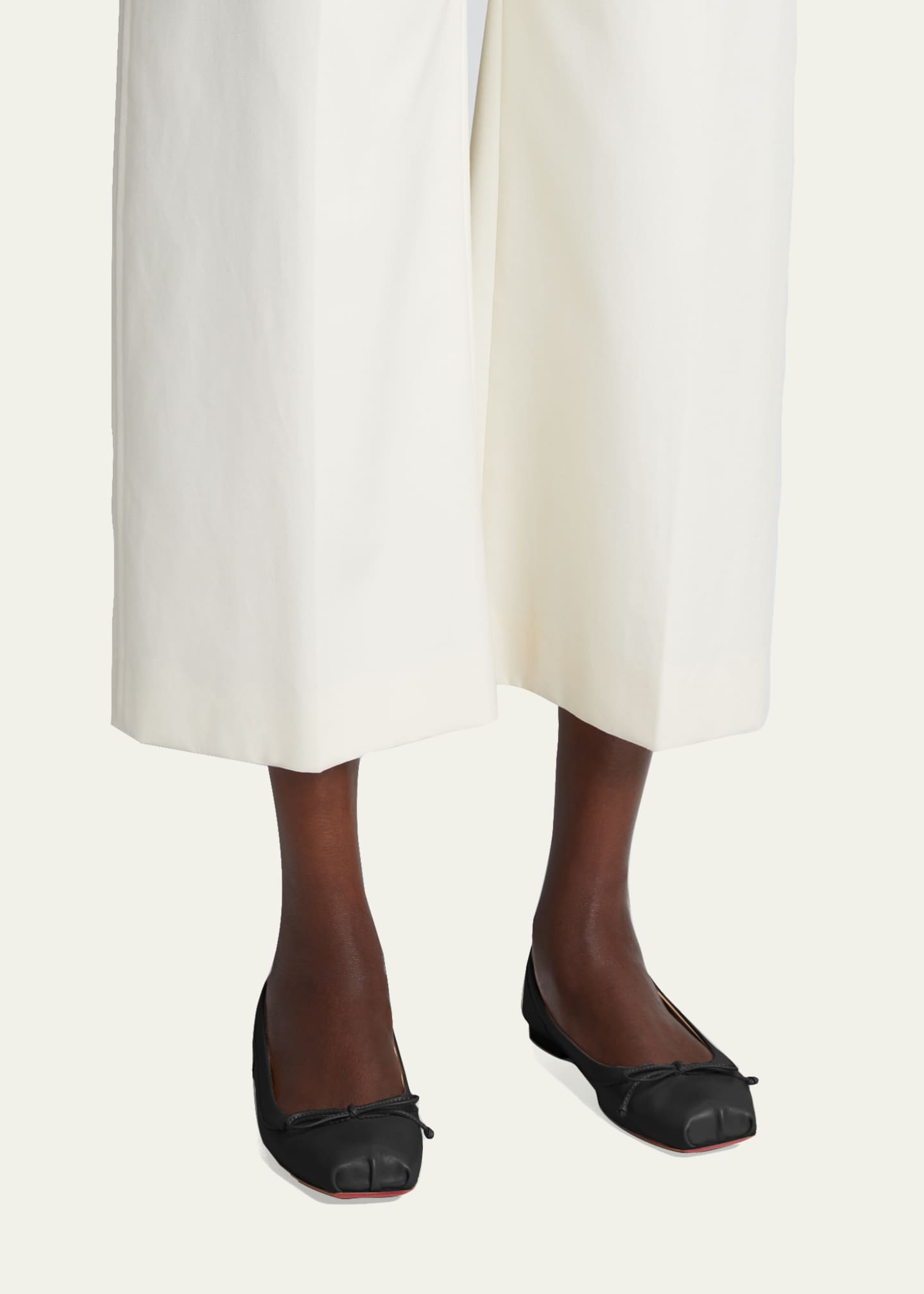 Christian Louboutin Mamadrague Napa Bow Ballerina Flats Bergdorf