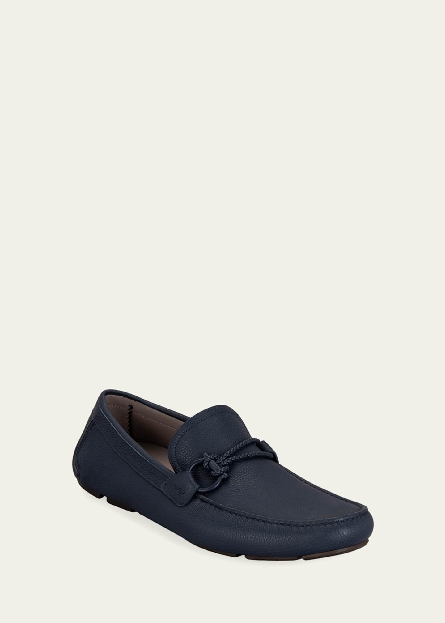 Ferragamo Men's Front 4 Leather Drivers Image 3 of 4