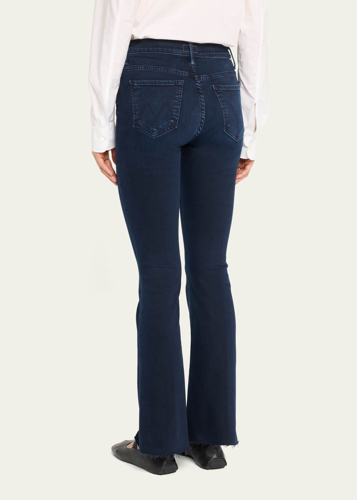 MOTHER The Weekender Frayed Flare Jeans Image 3 of 5