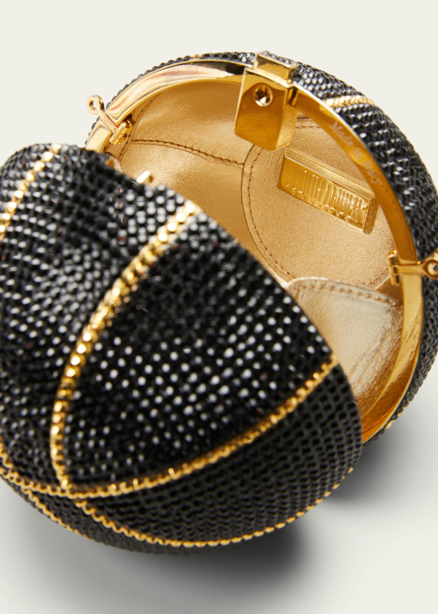 Judith Leiber Couture Basketball Crystal Sphere Clutch Bag