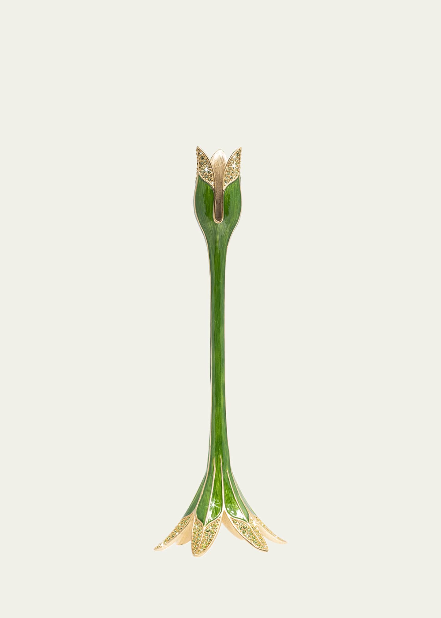 Jay Strongwater Tulip Tall Candlestick Holder