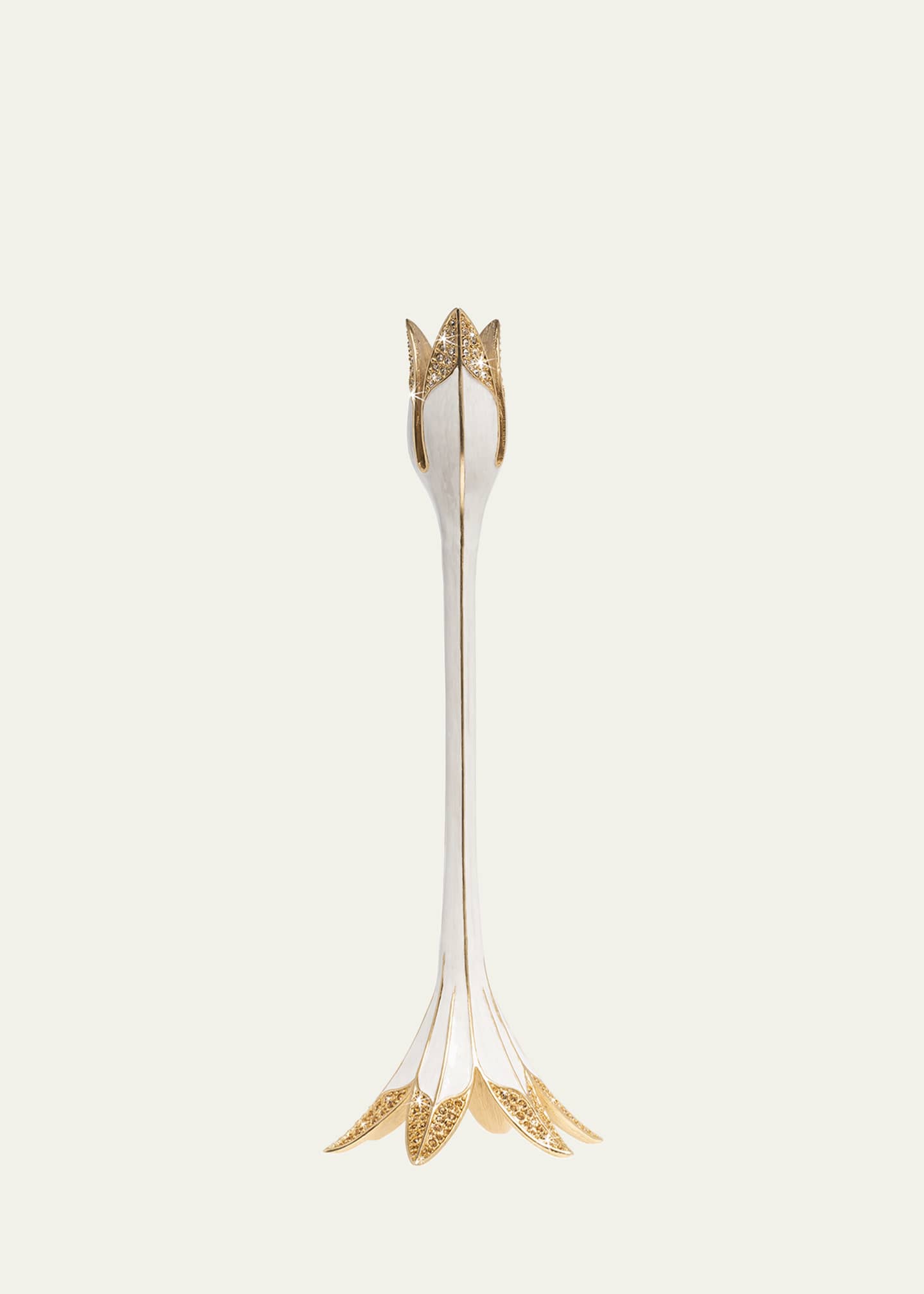 Jay Strongwater Tulip Tall Candlestick Holder