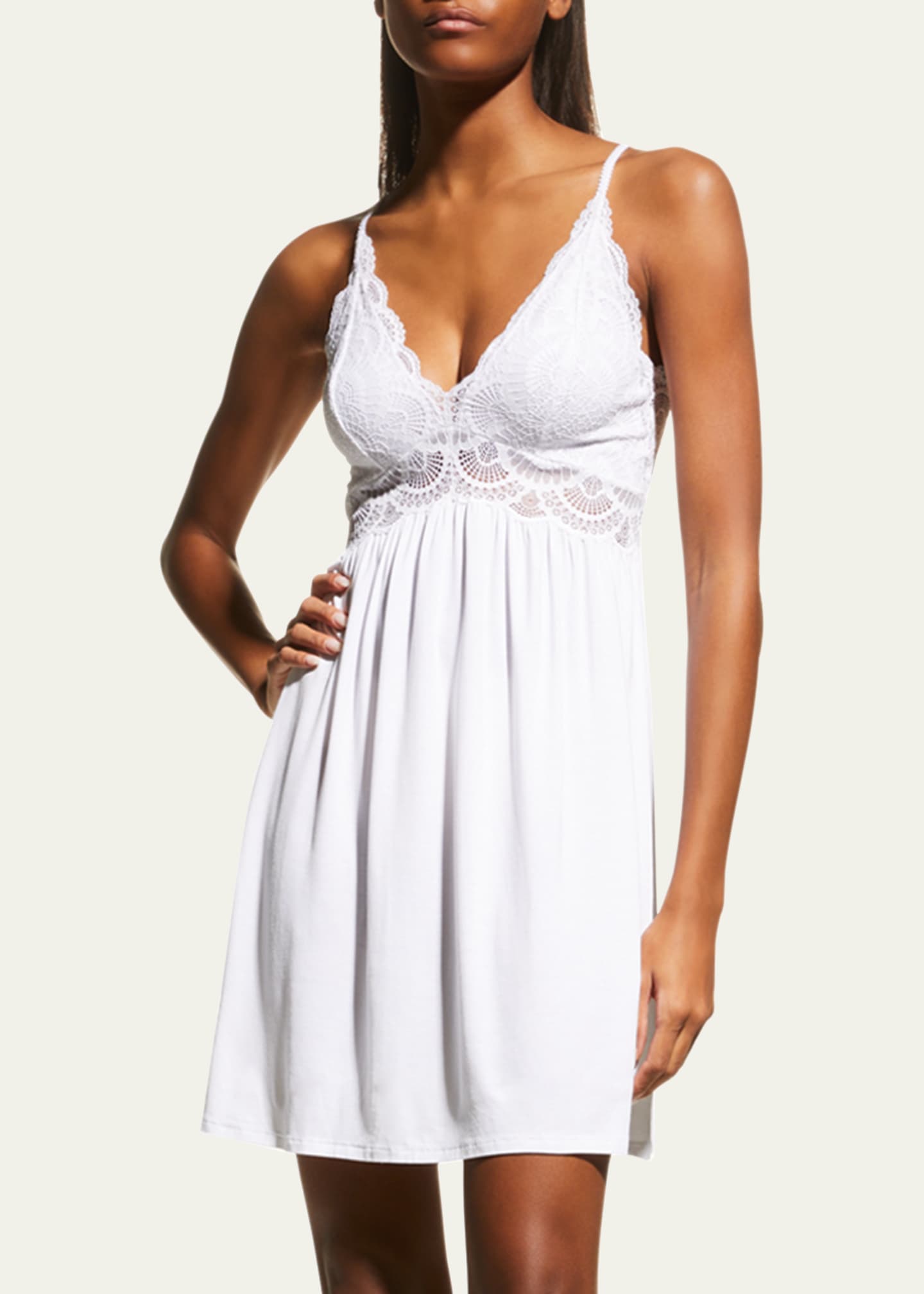 Eberjey Marianna Mademoiselle Lace-Trim Chemise Image 4 of 5