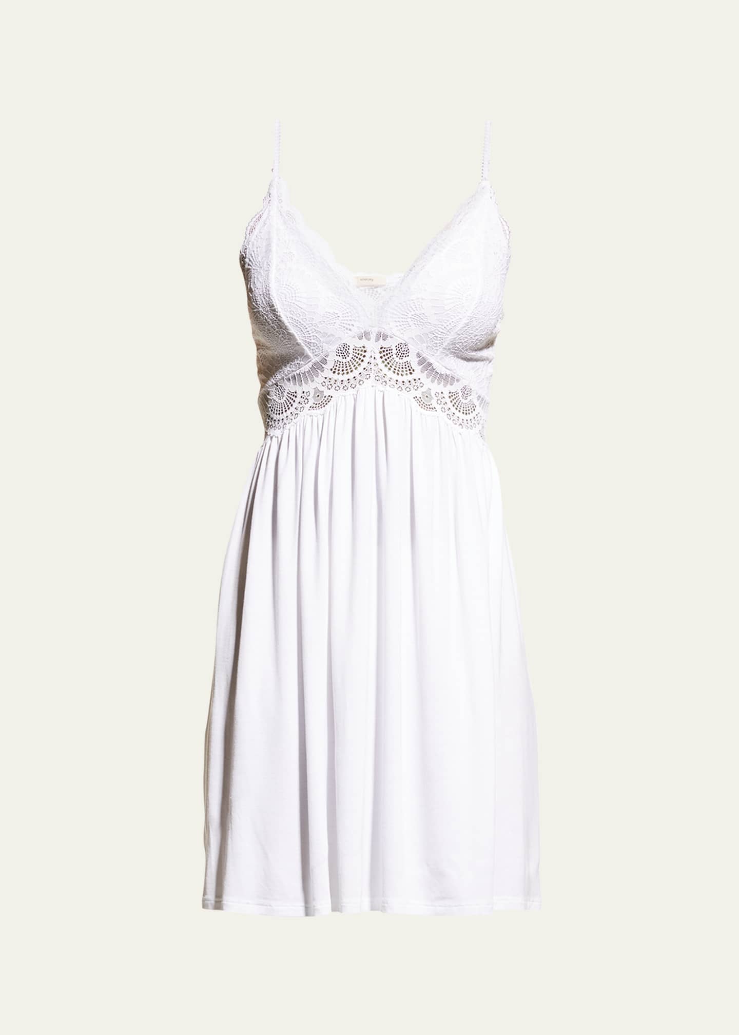 Eberjey Marianna Mademoiselle Lace-Trim Chemise - Bergdorf Goodman