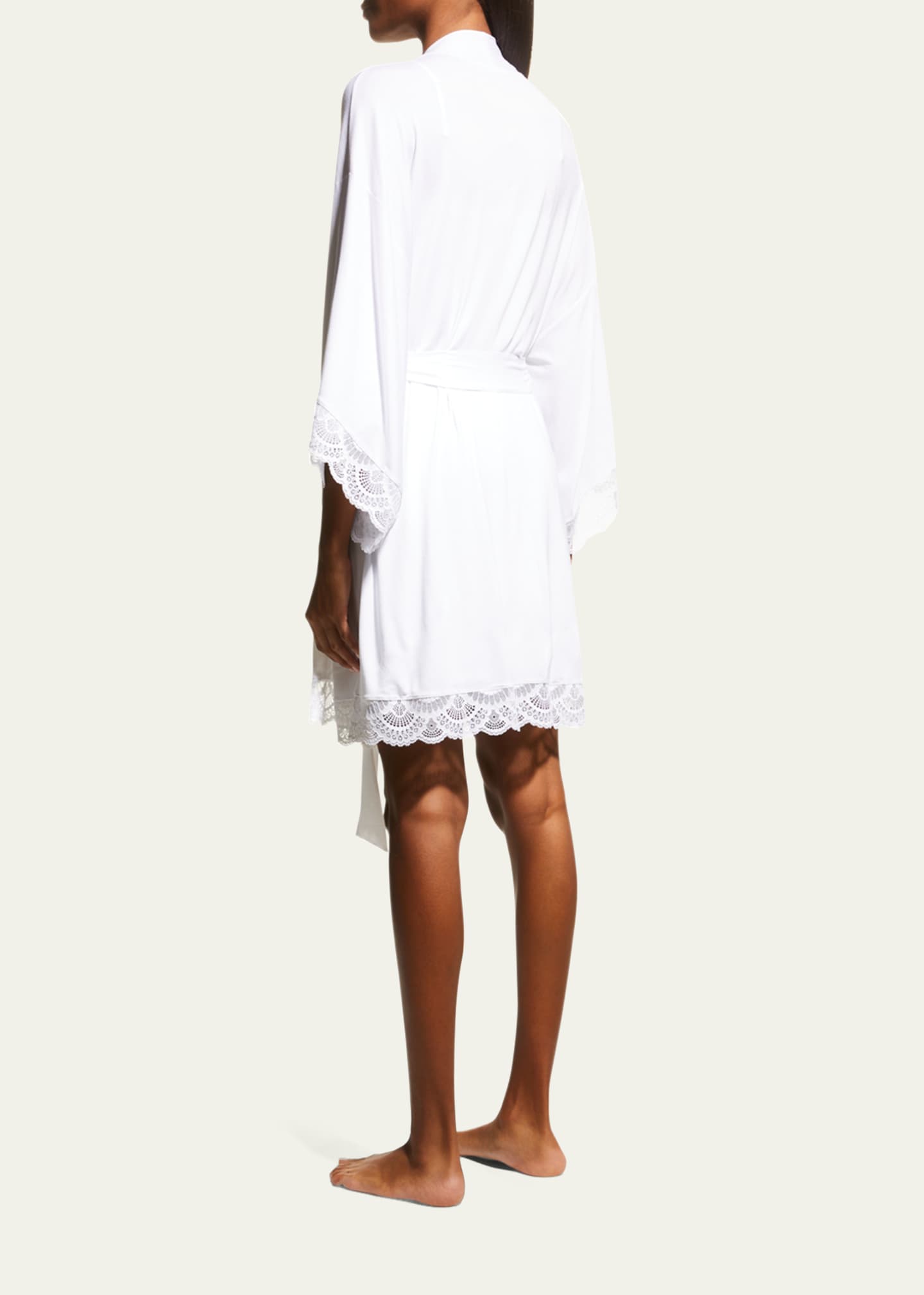 Eberjey Marianna Mademoiselle Lace-Trim Kimono Robe Image 3 of 5