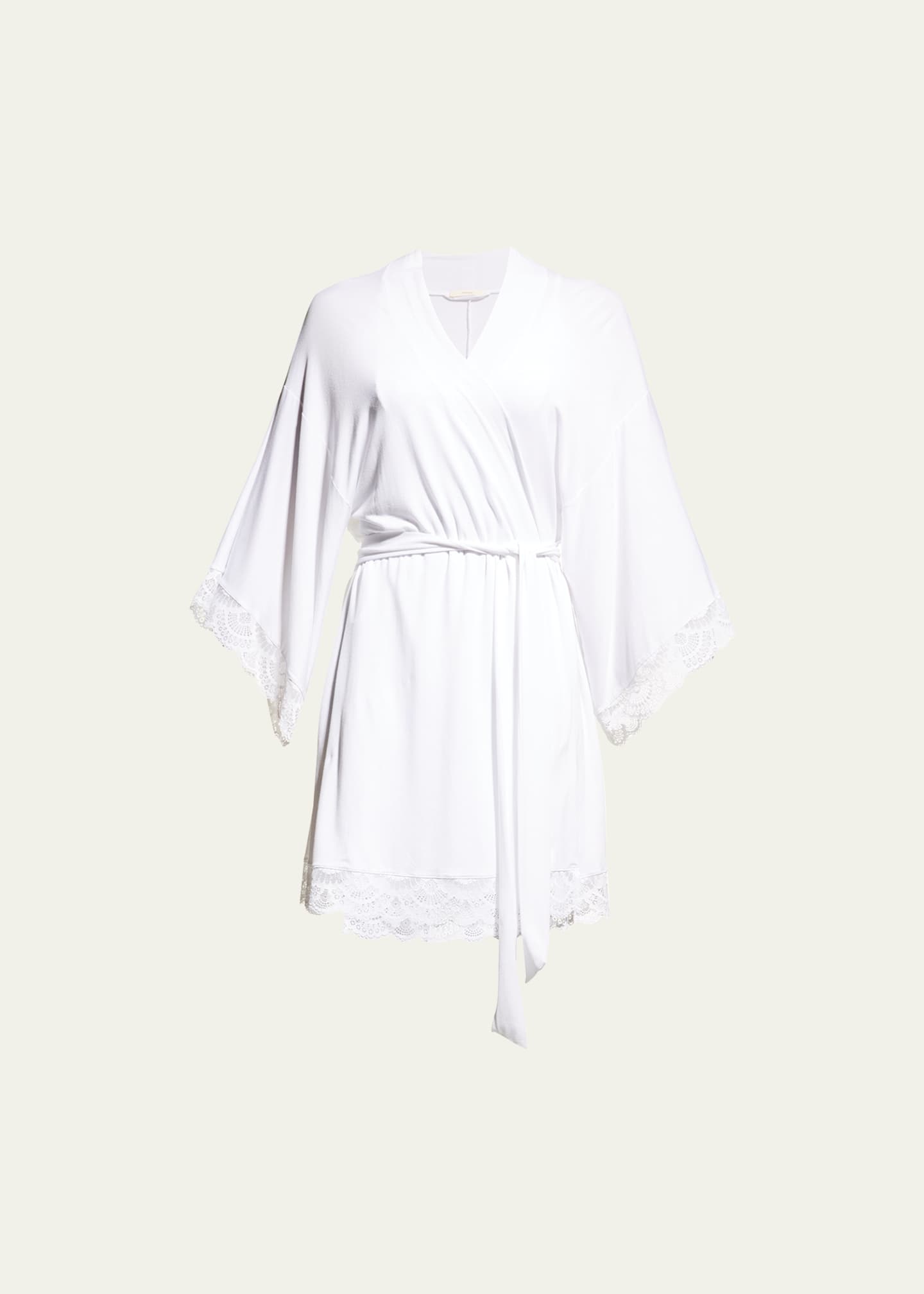 Eberjey Marianna Mademoiselle Lace-Trim Kimono Robe Image 1 of 5