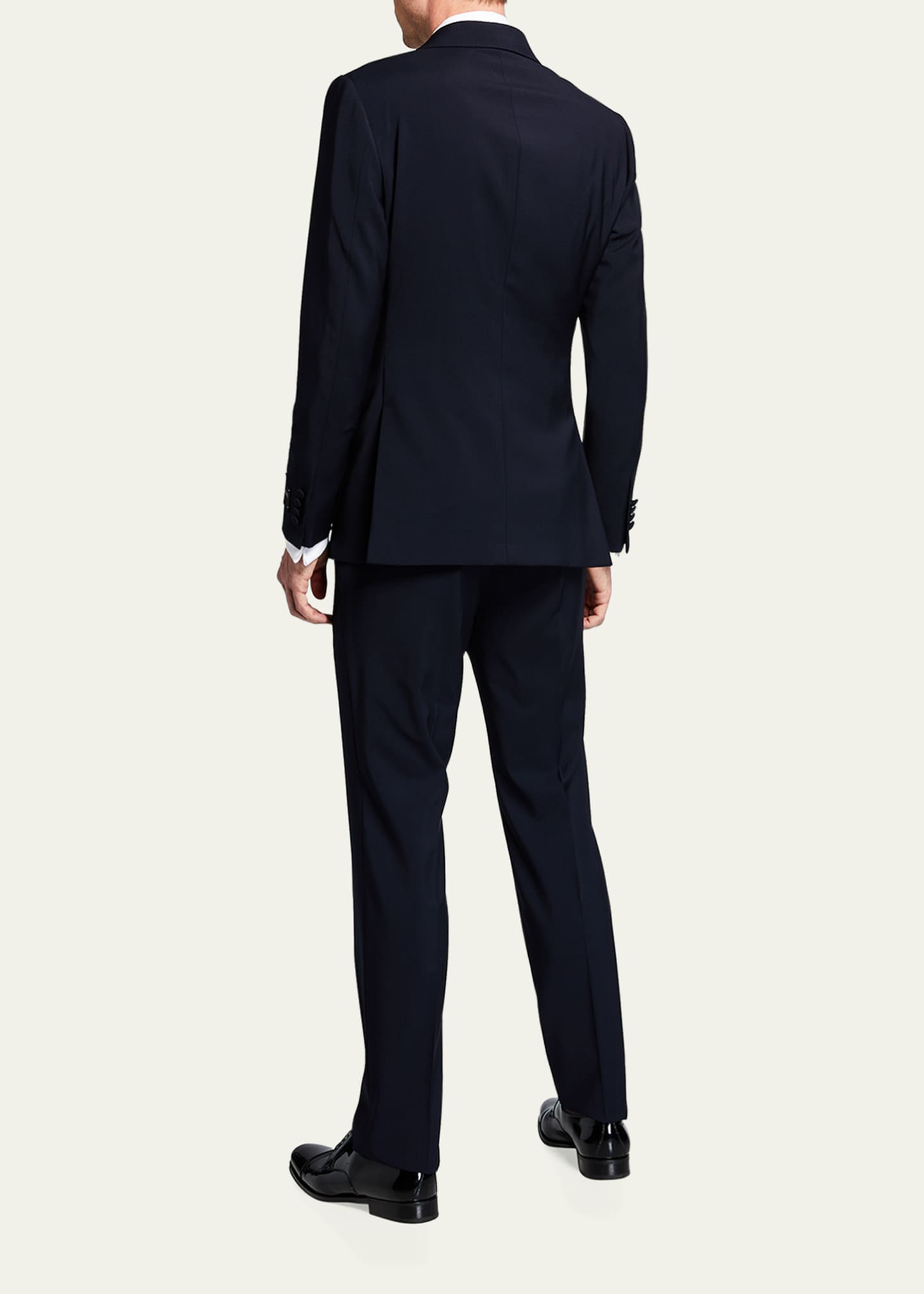 ZEGNA Men's Solid Wool Peak-Lapel Tuxedo Image 3 of 5