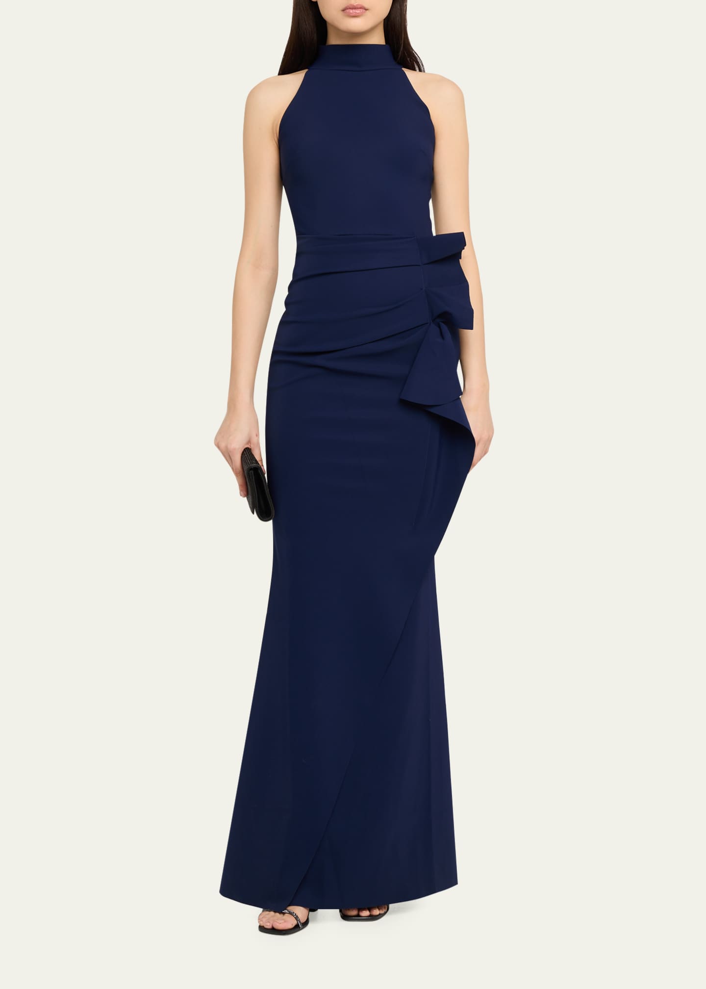 chiara boni la petite robe halter ruffle midi dress Chiara Boni La Petite Robe