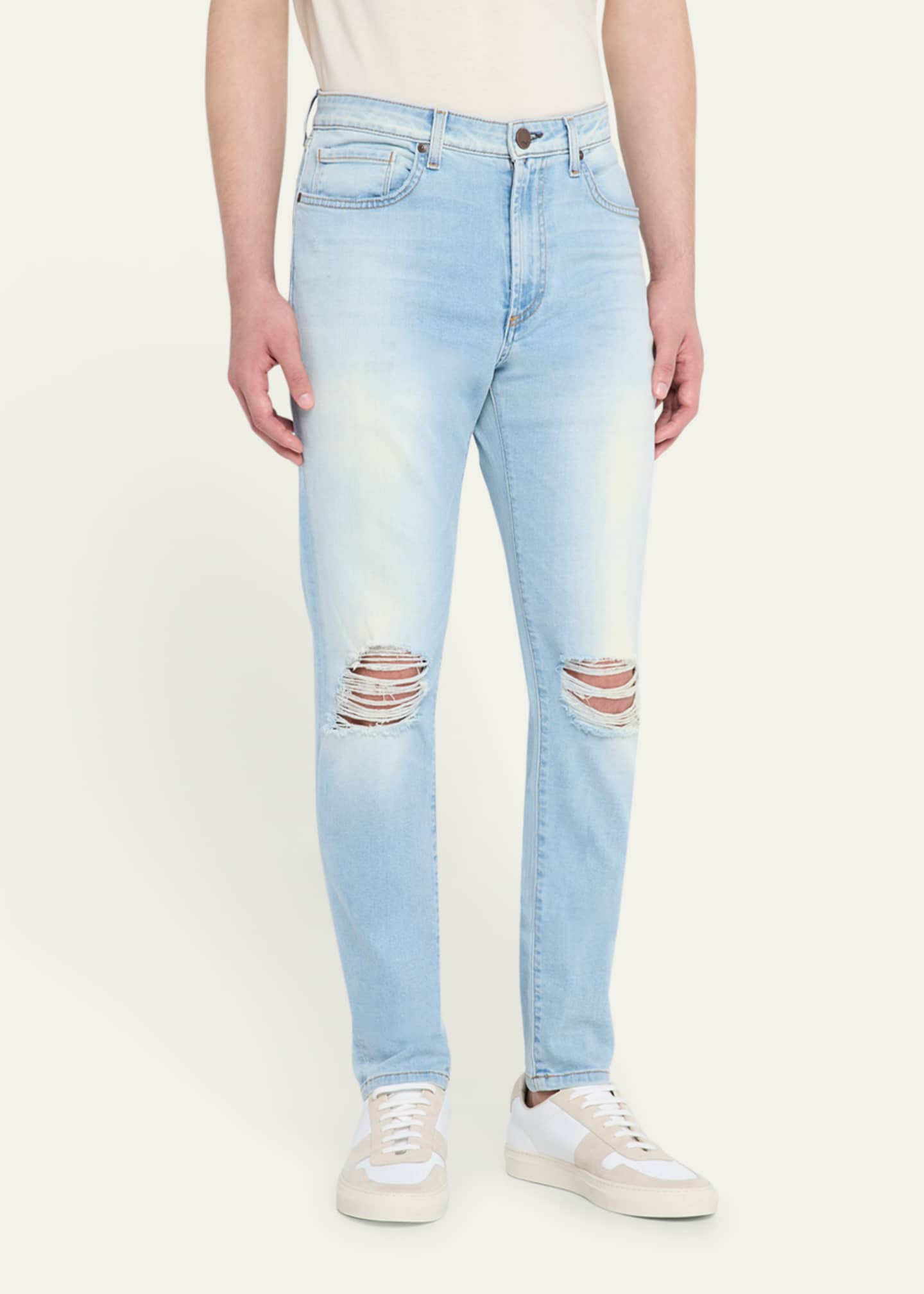 monfrere Men's Greyson Knee-Rip Skinny Jeans Image 4 of 5