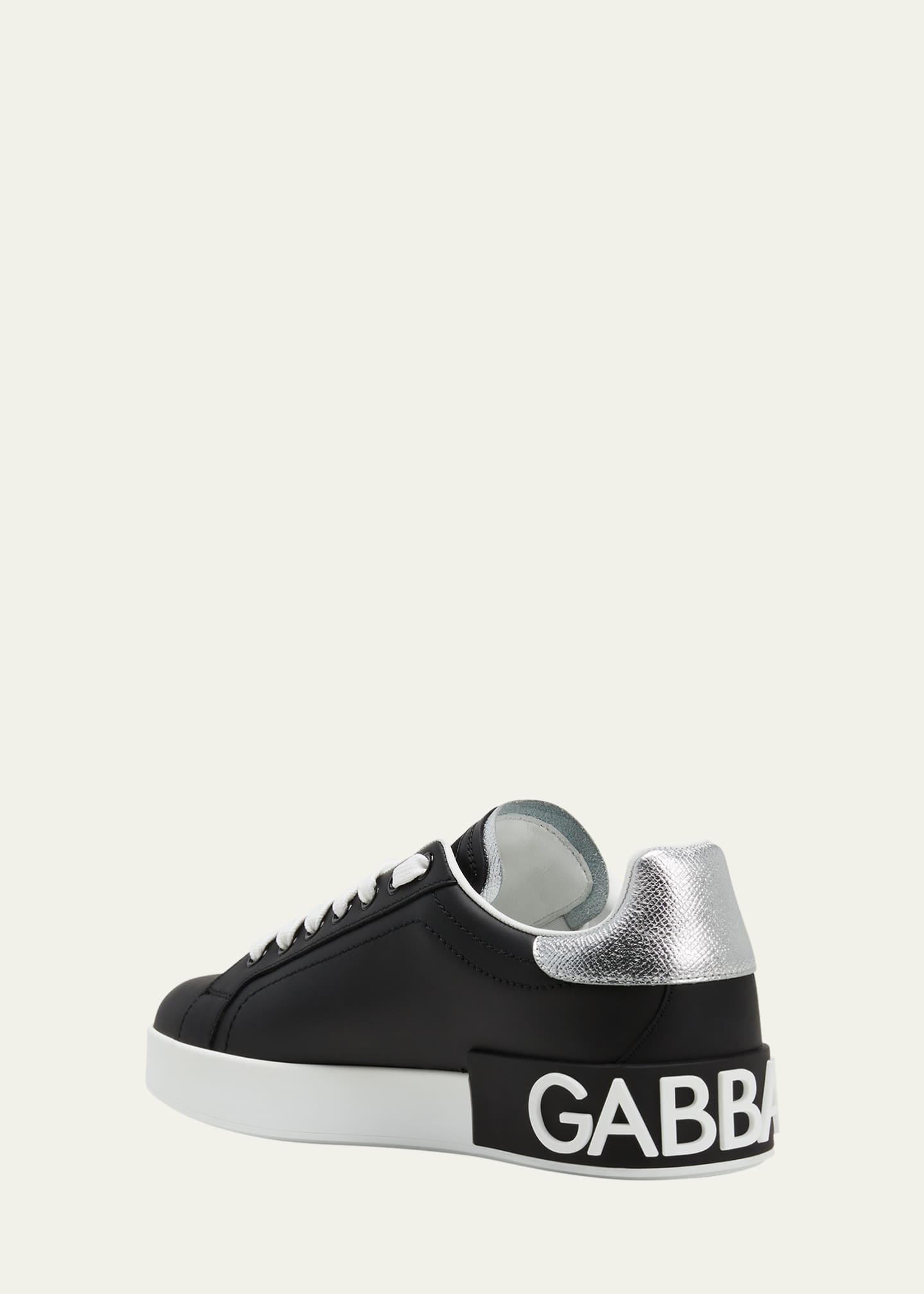Dolce&Gabbana Leather Logo Low-Top Sneakers Image 4 of 5