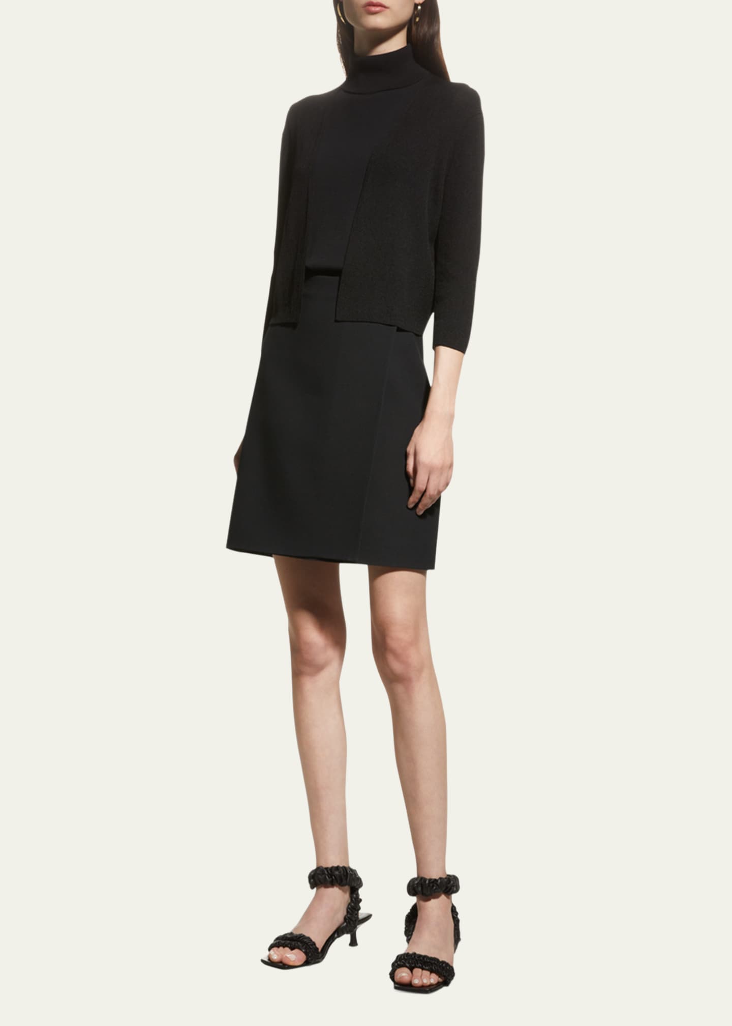 Lafayette 148 New York Cropped Open-Front Cardigan Image 2 of 5
