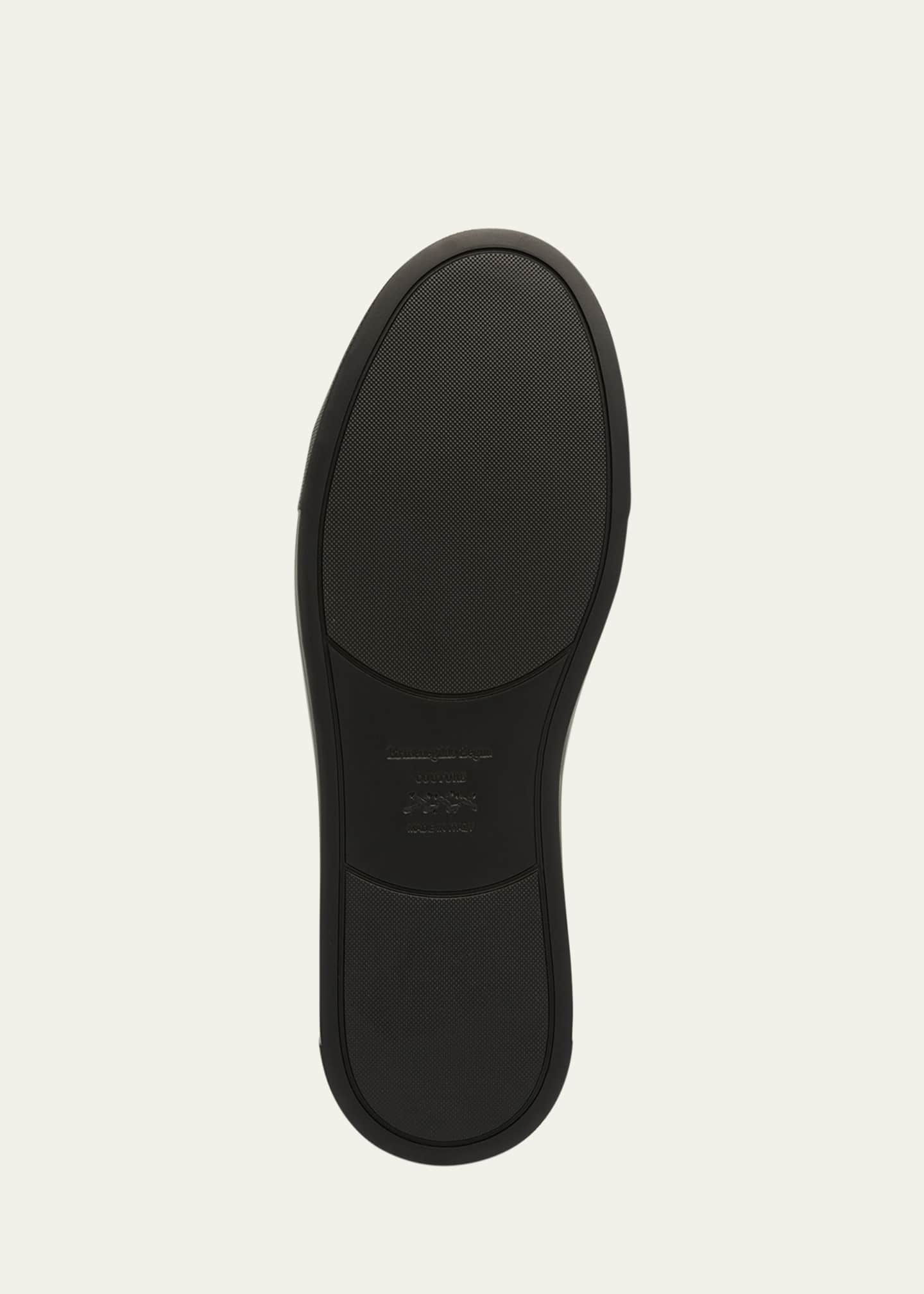 ZEGNA Men's Triple Stitch Deerskin Leather Sneakers Image 7 of 7