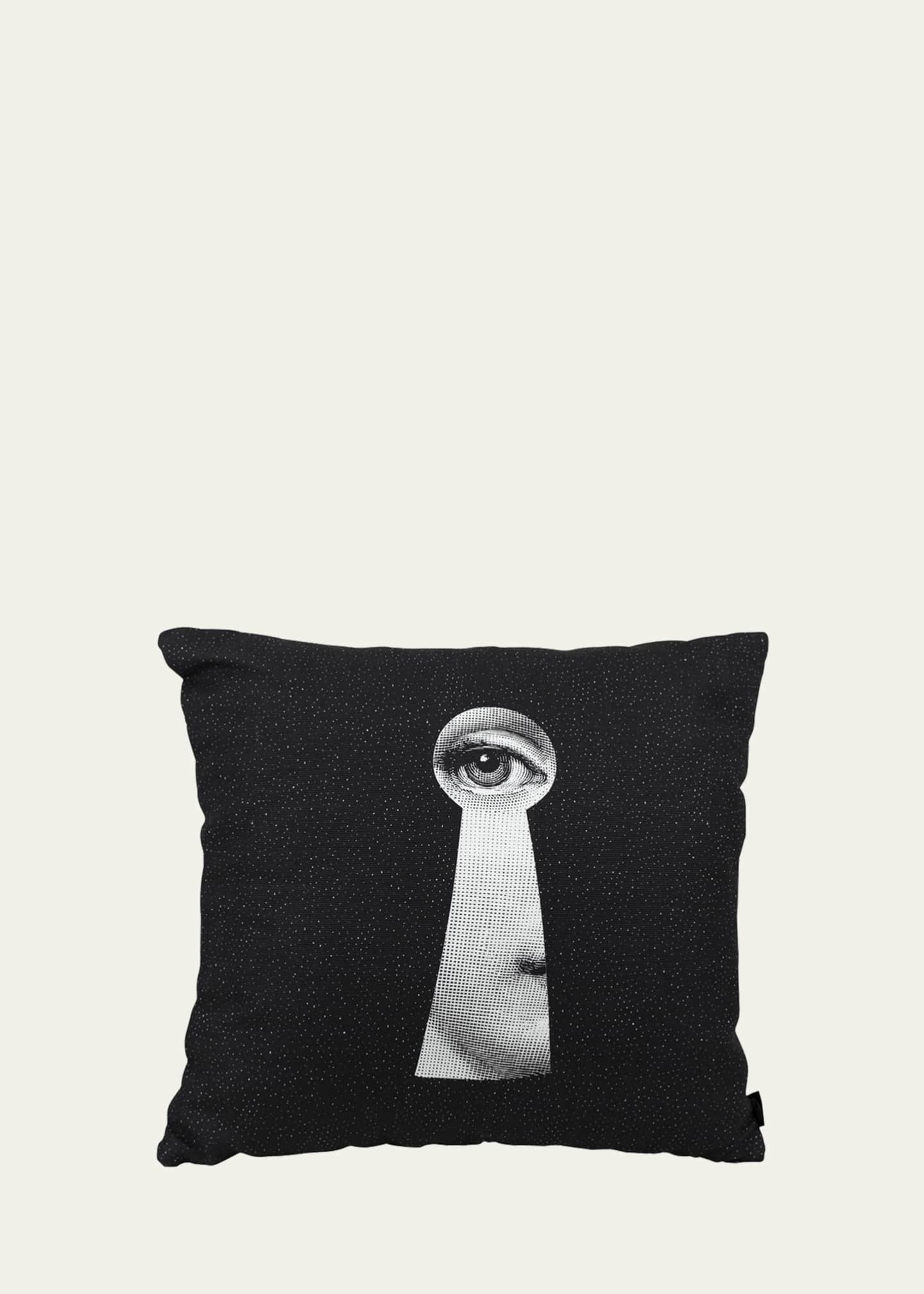 Fornasetti Cushion Chiave Face In Key Image 2 of 2
