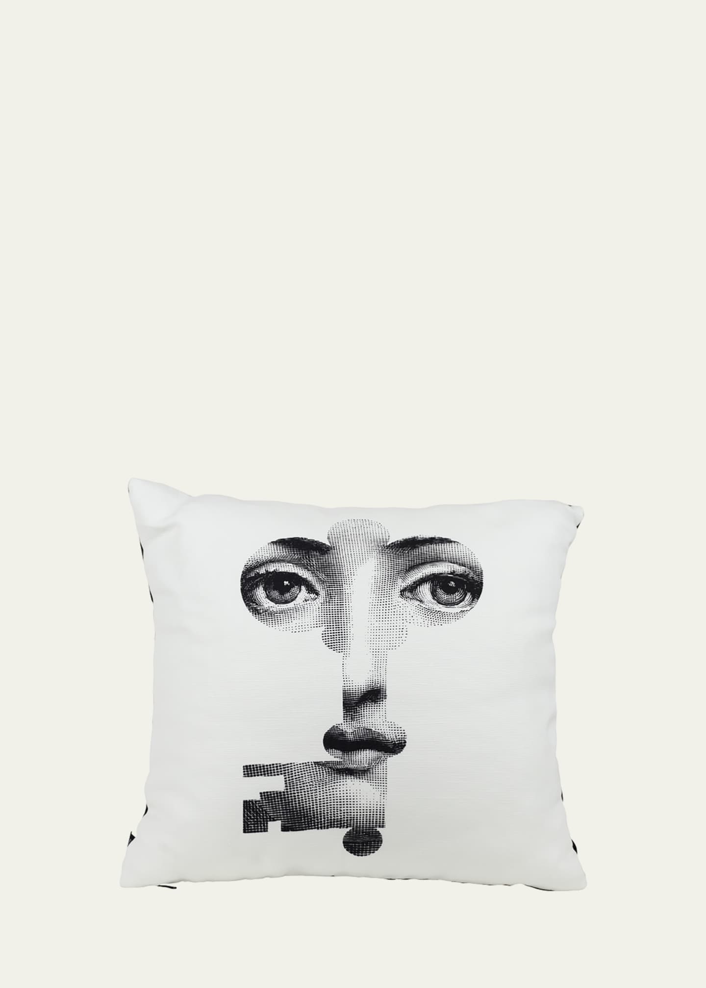 Fornasetti Cushion Chiave Face In Key Image 1 of 2