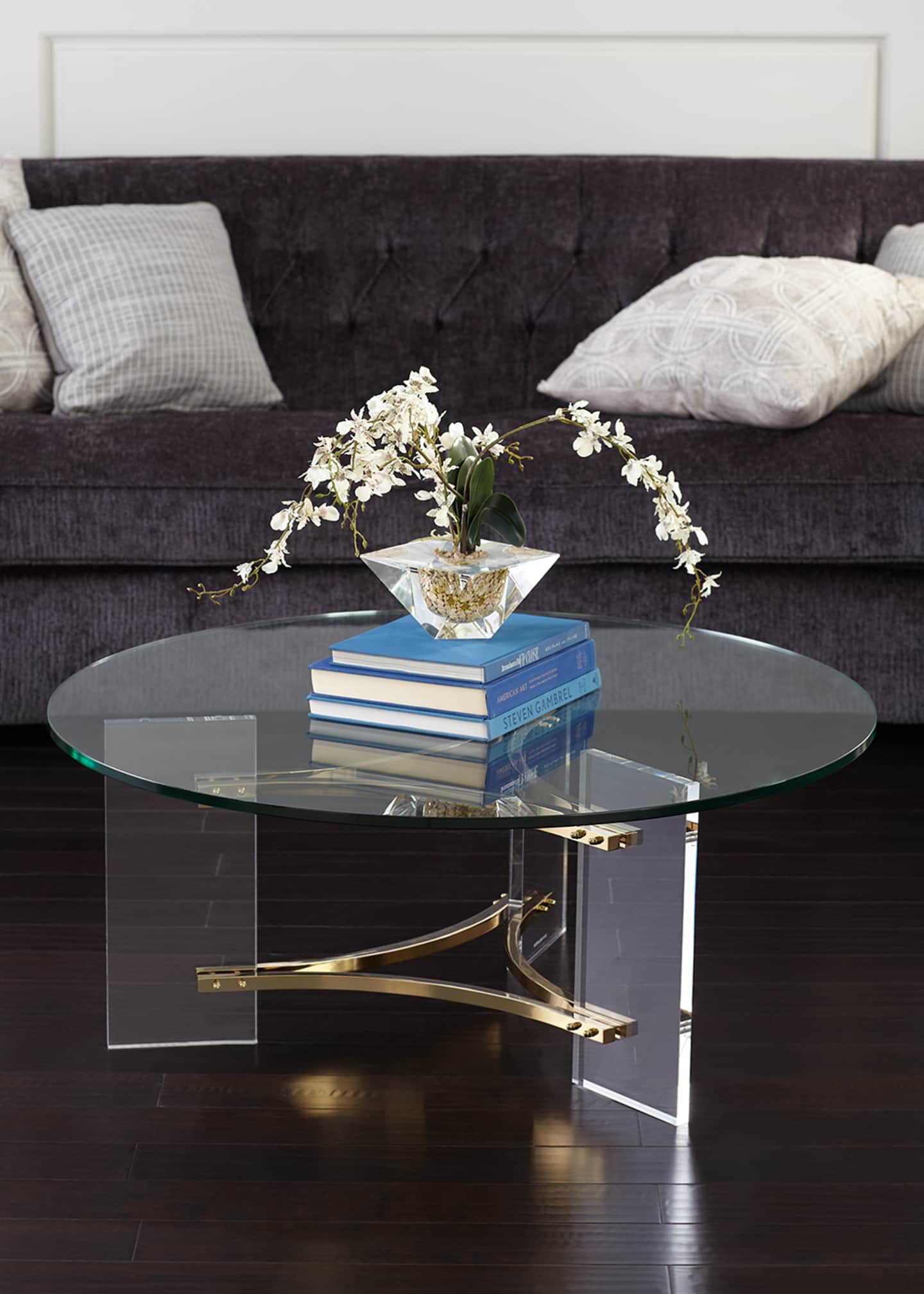 Interlude acrylic coffee table discount