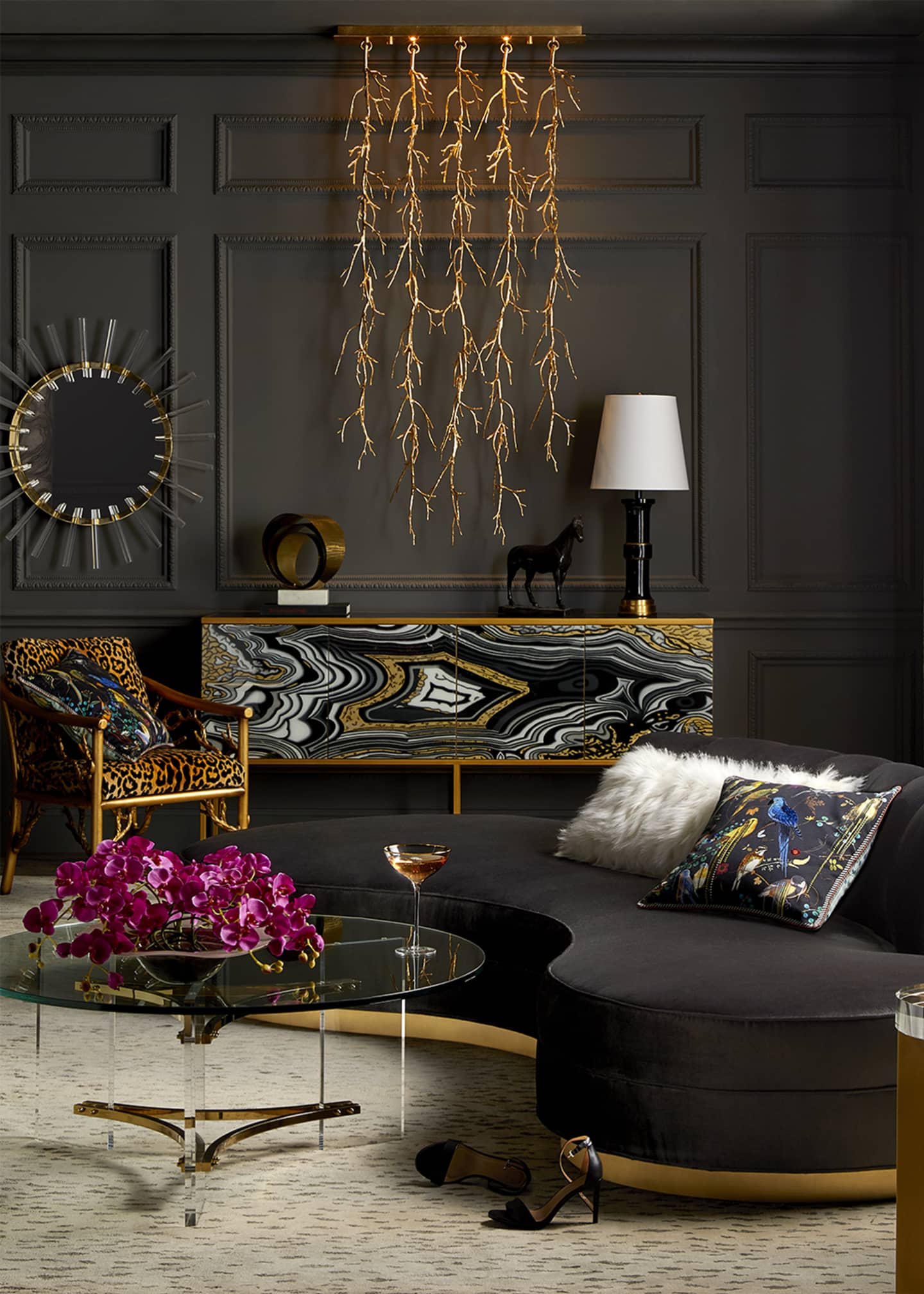 Interlude acrylic coffee table sale