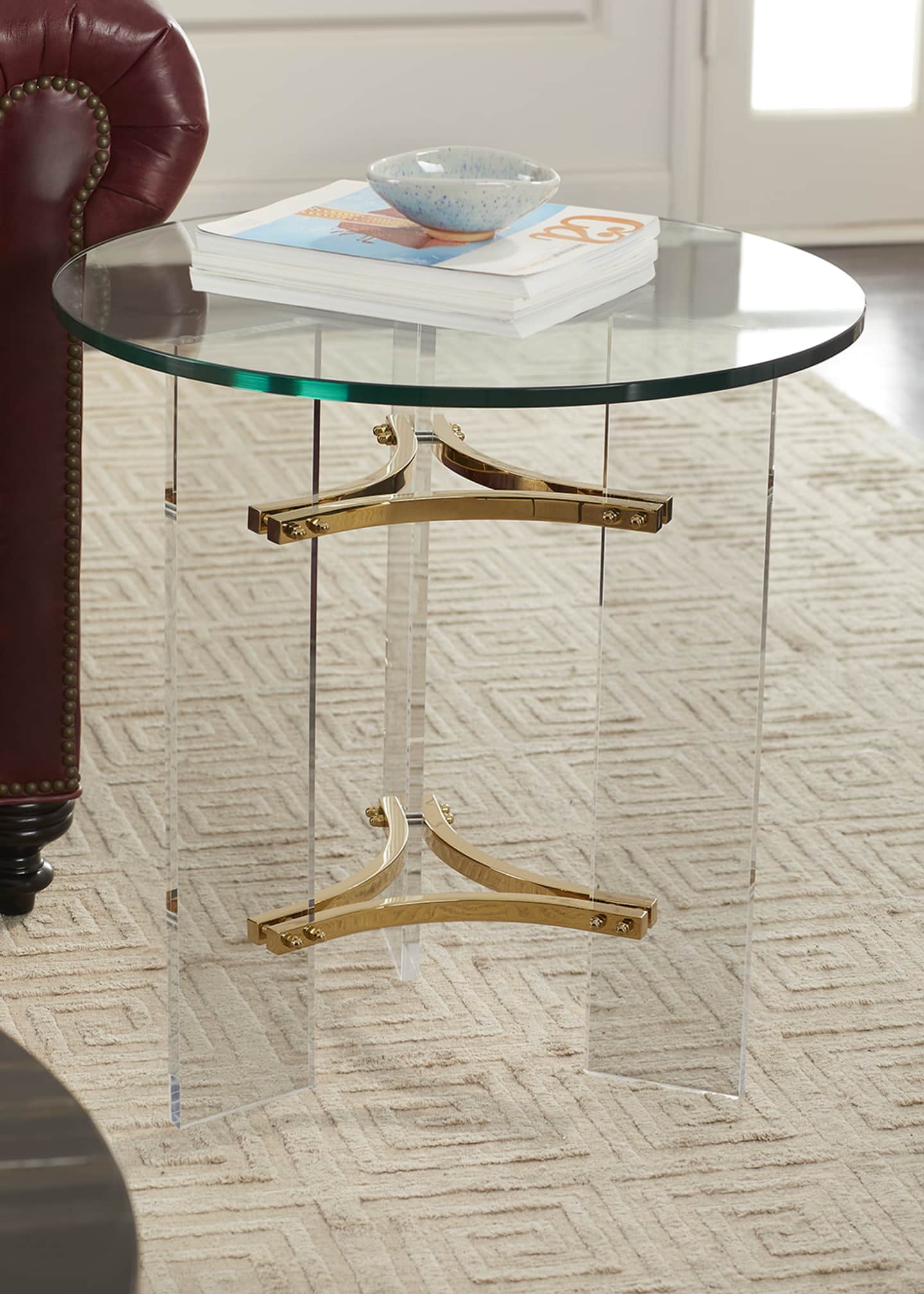 Interlude Home Tamara Acrylic Side Table Image 2 of 2