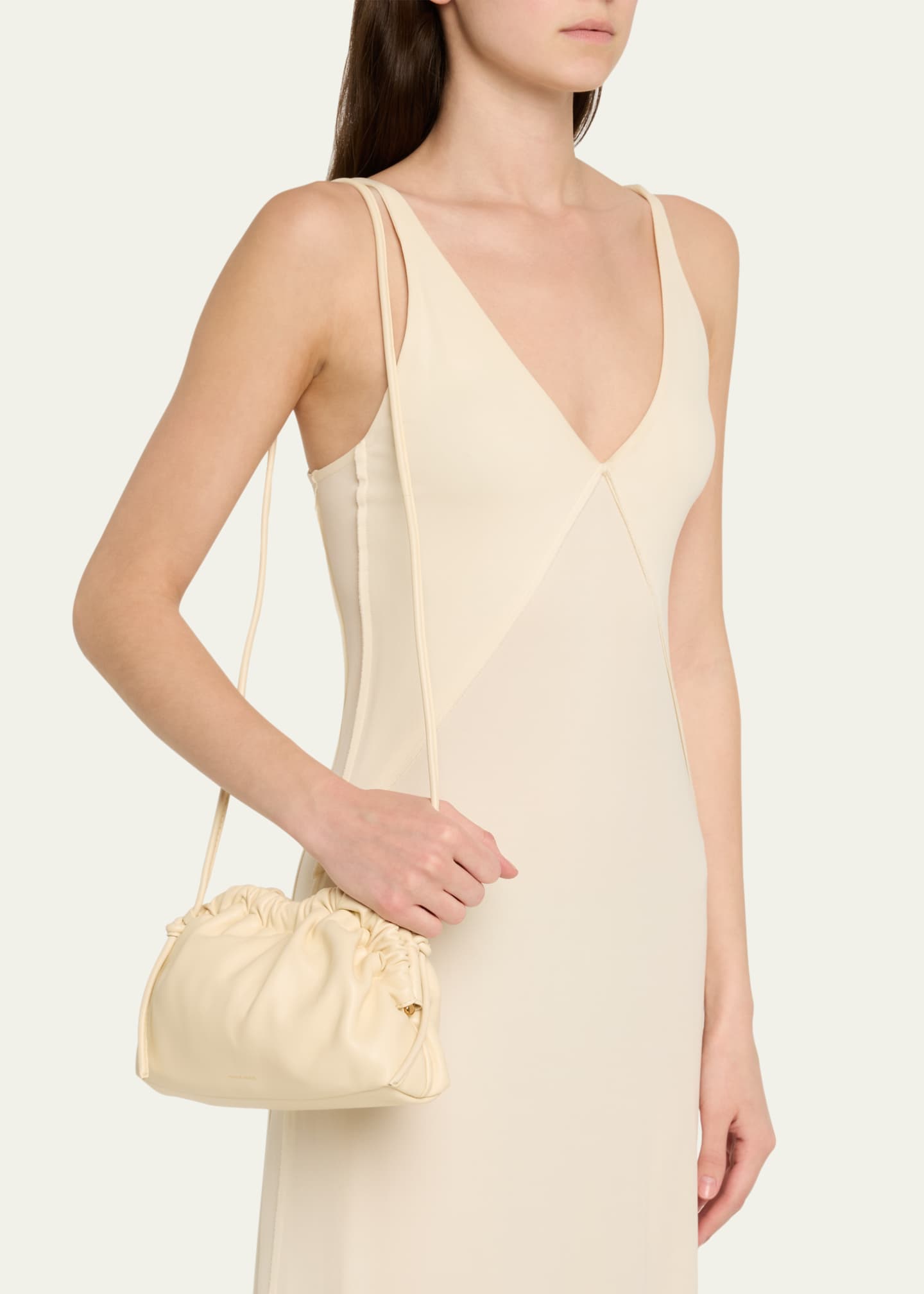 Mansur Gavriel Mini Lambskin Cloud Clutch Bag Image 2 of 6