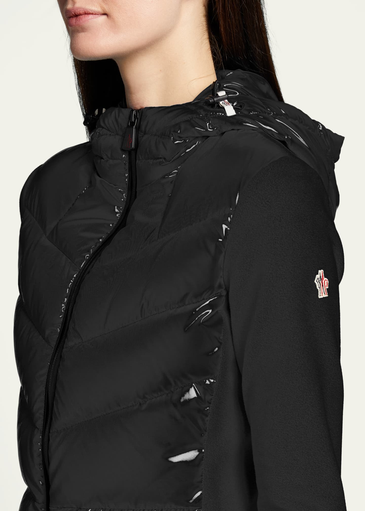 Moncler Grenoble Quilted 750 Fill Power Down & Fleece Hooded