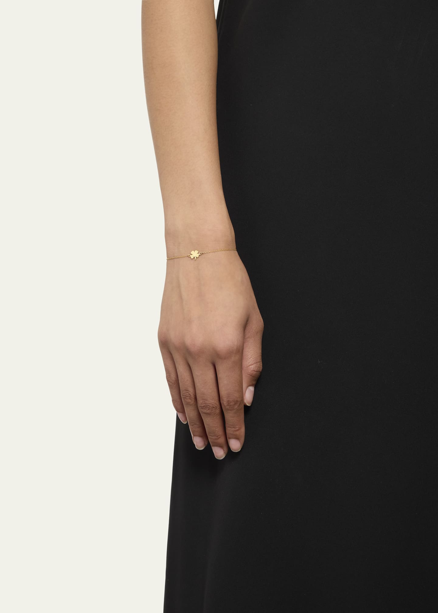 Jennifer Meyer 18k Yellow Gold Mini Clover Chain Bracelet Image 2 of 4