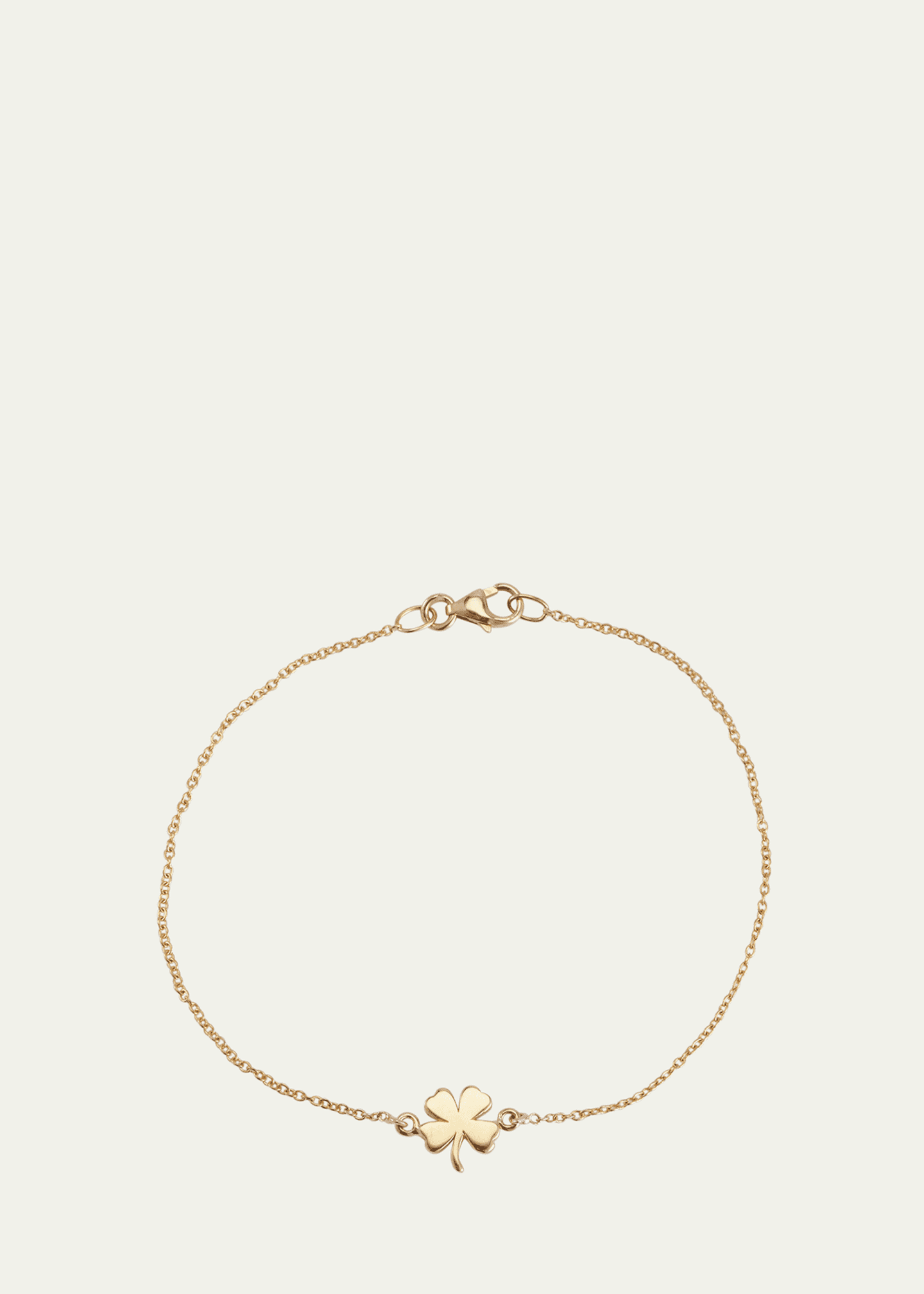 Jennifer Meyer 18k Yellow Gold Mini Clover Chain Bracelet Image 1 of 4