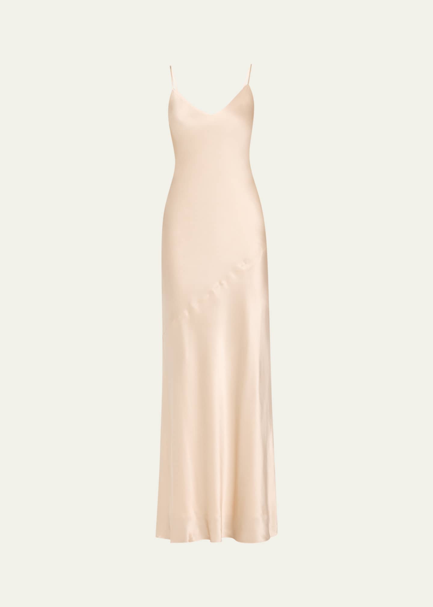 L'AGENCE Serita Silk Maxi Dress, Black, Women's, 12