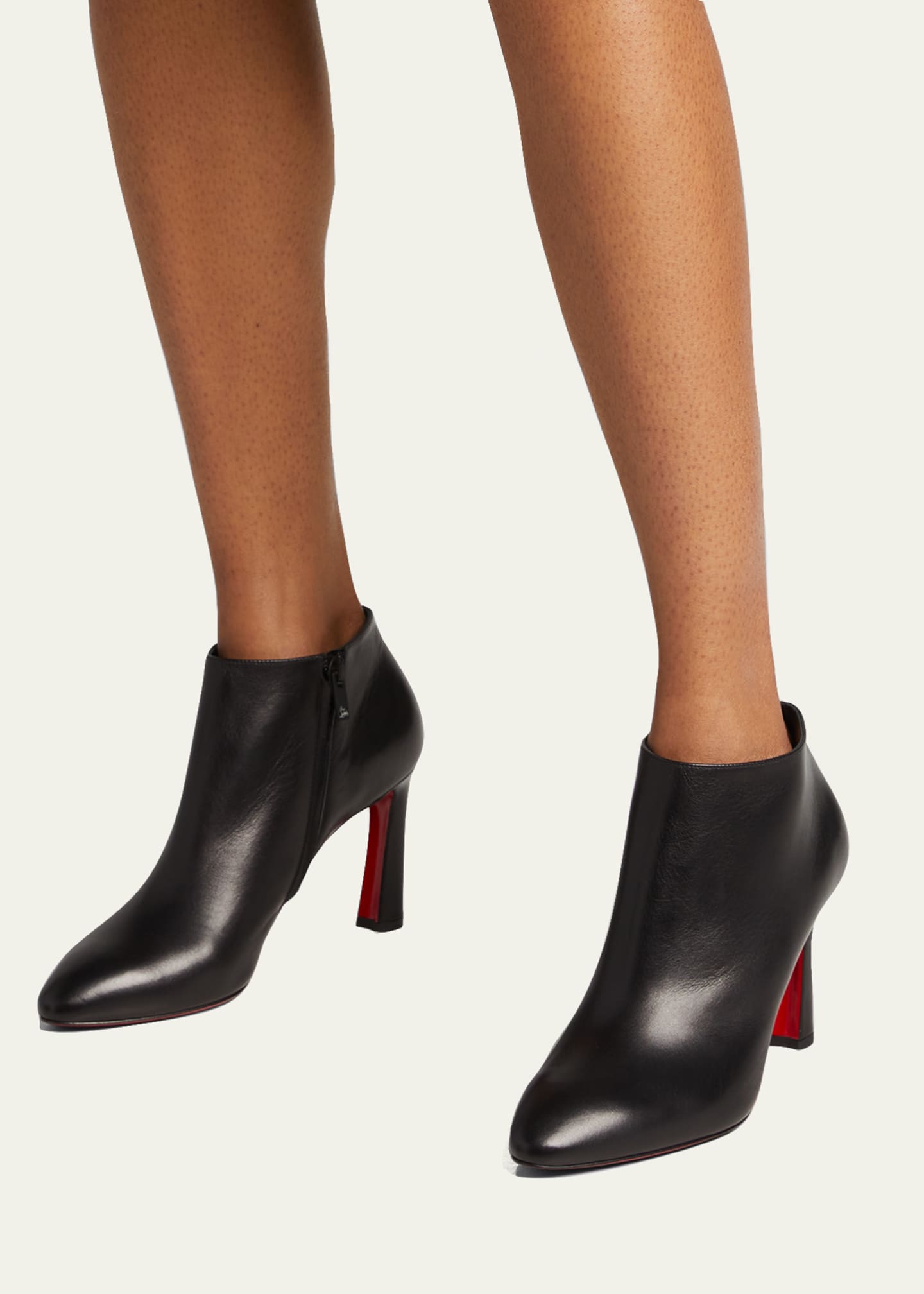 Christian Louboutin Belle Leather Red-Sole Ankle Boots - Bergdorf Goodman